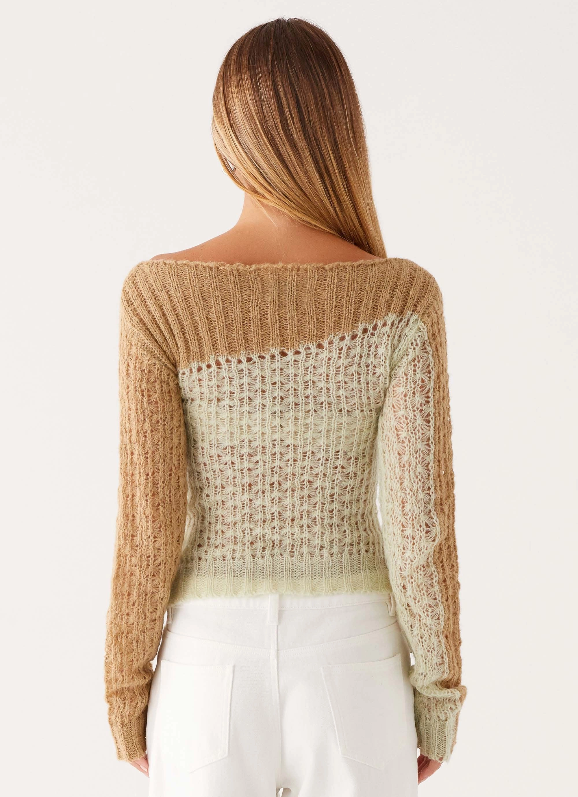 Gretchen Knit Top - Mint Spliced UV Protection Enhanced