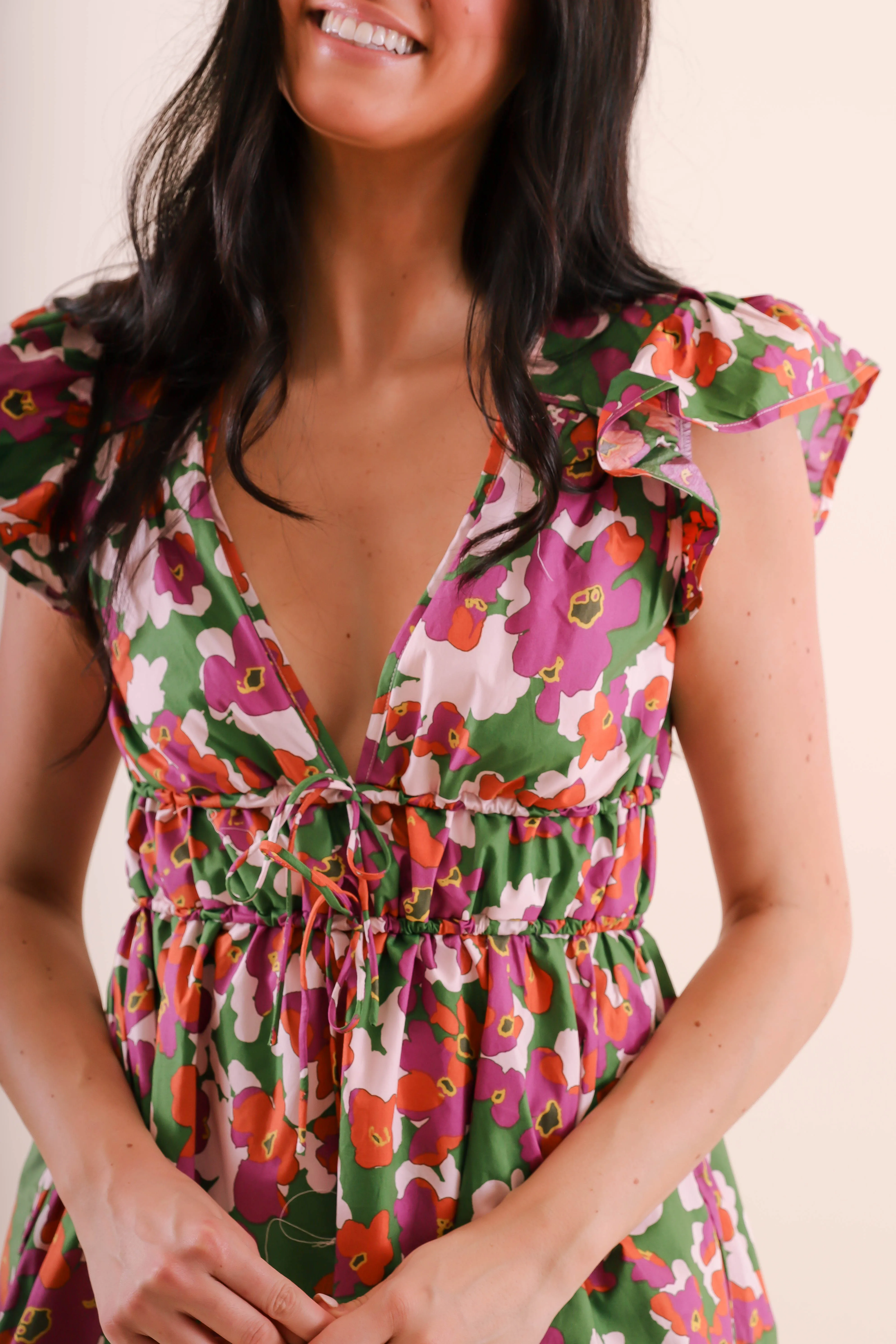 Minimalist Look Growing My Own Garden Midi Dress