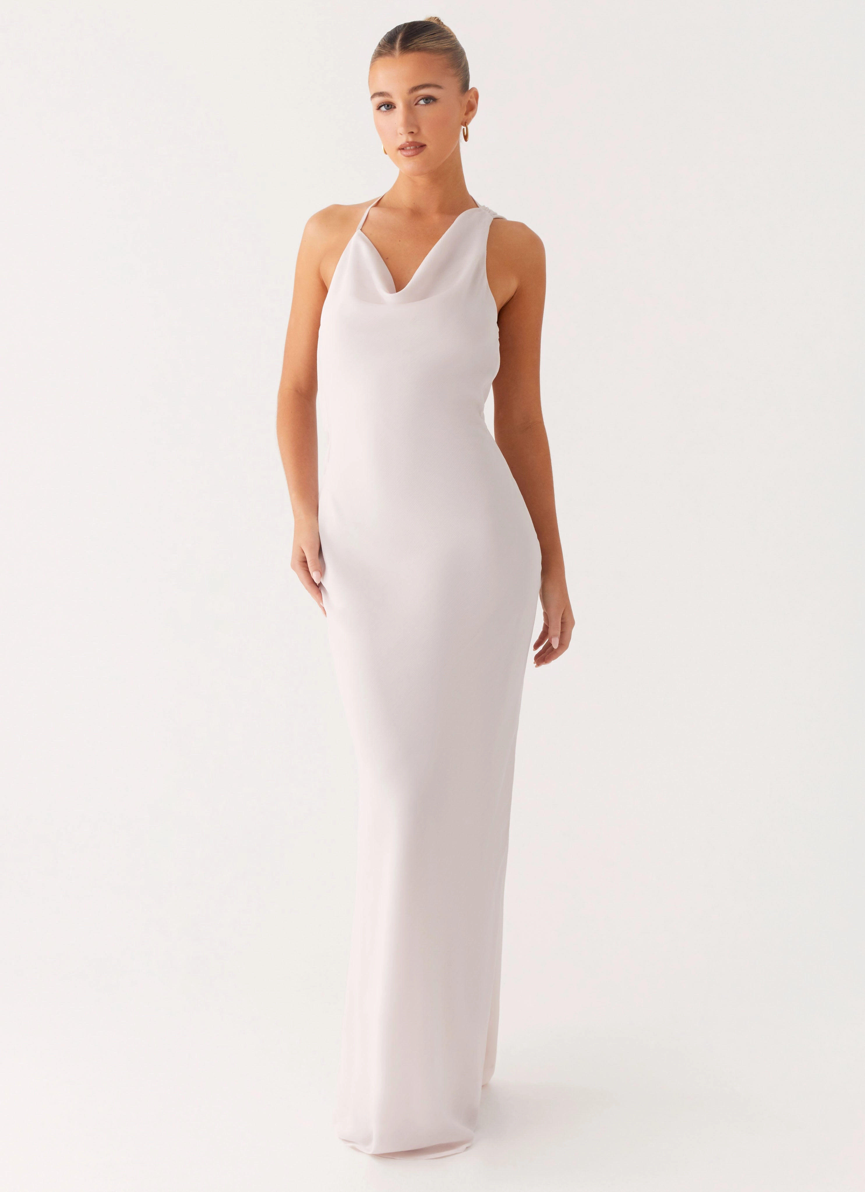 Gentle Texture FoldablePackaging Opal Glow Maxi Dress - Off White