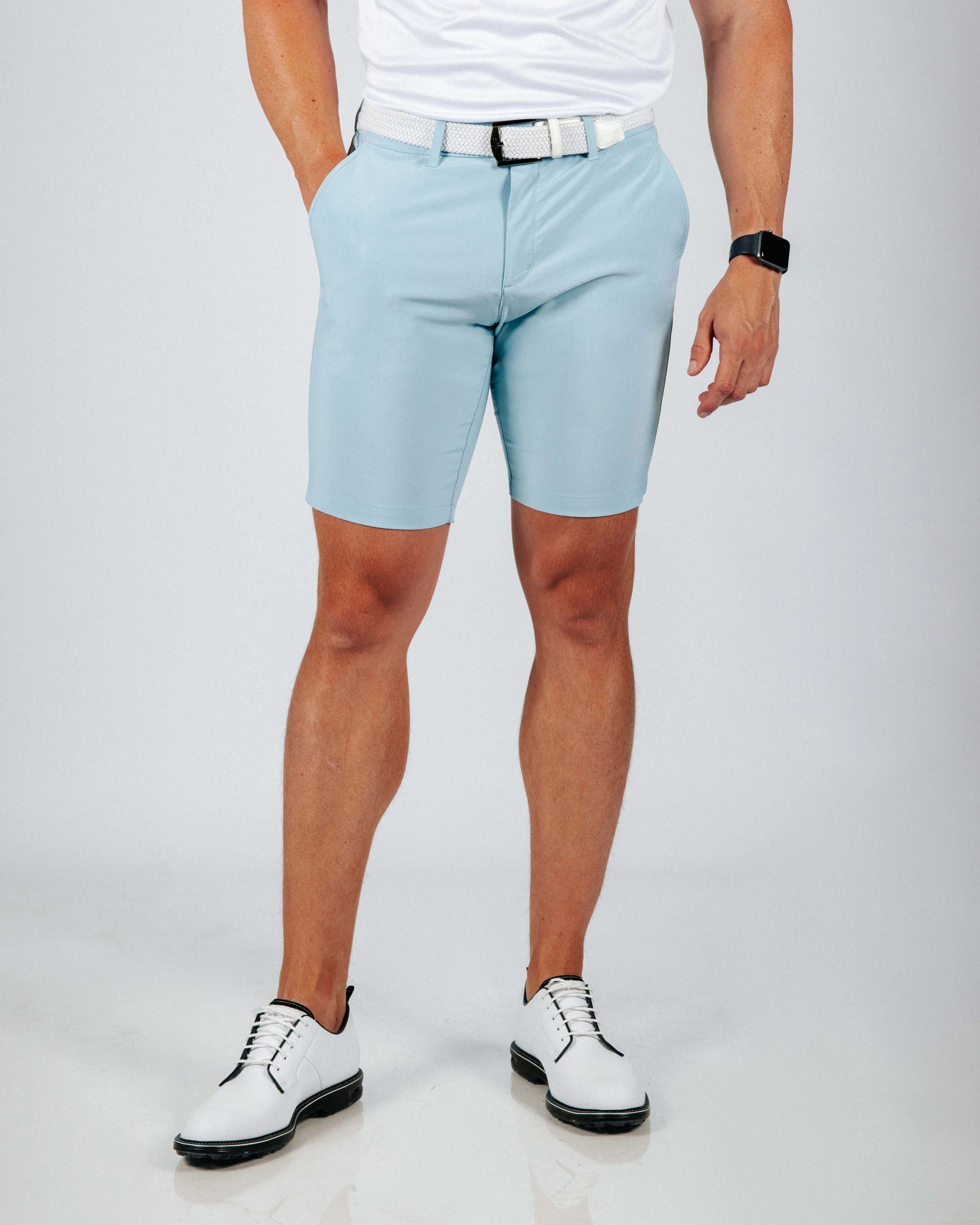 Street Utility Relaxed Comfort Wear Men's Light Blue Golf Shorts