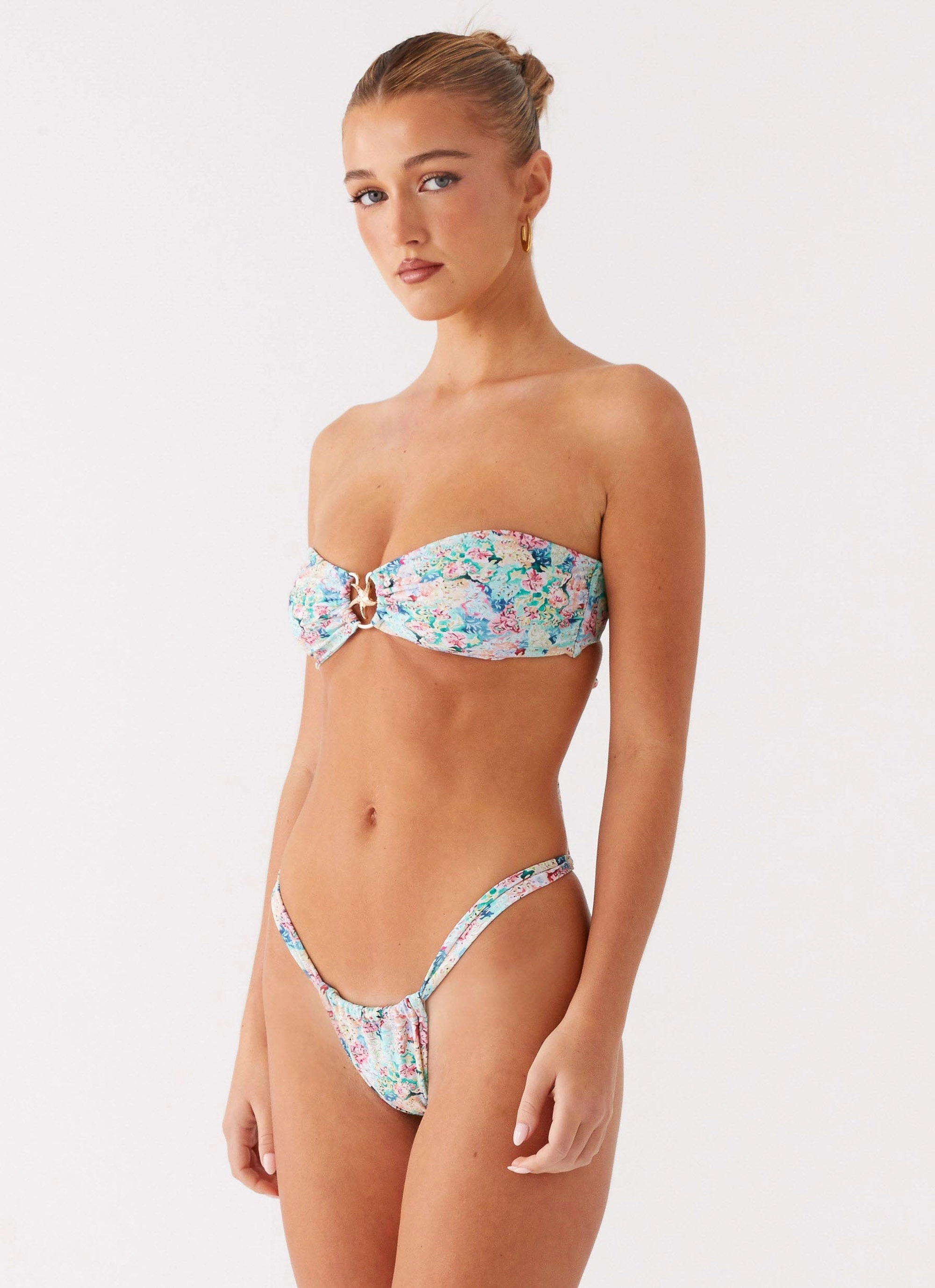 men's style Event Lory Strapless Bikini Top - Santorini Floral