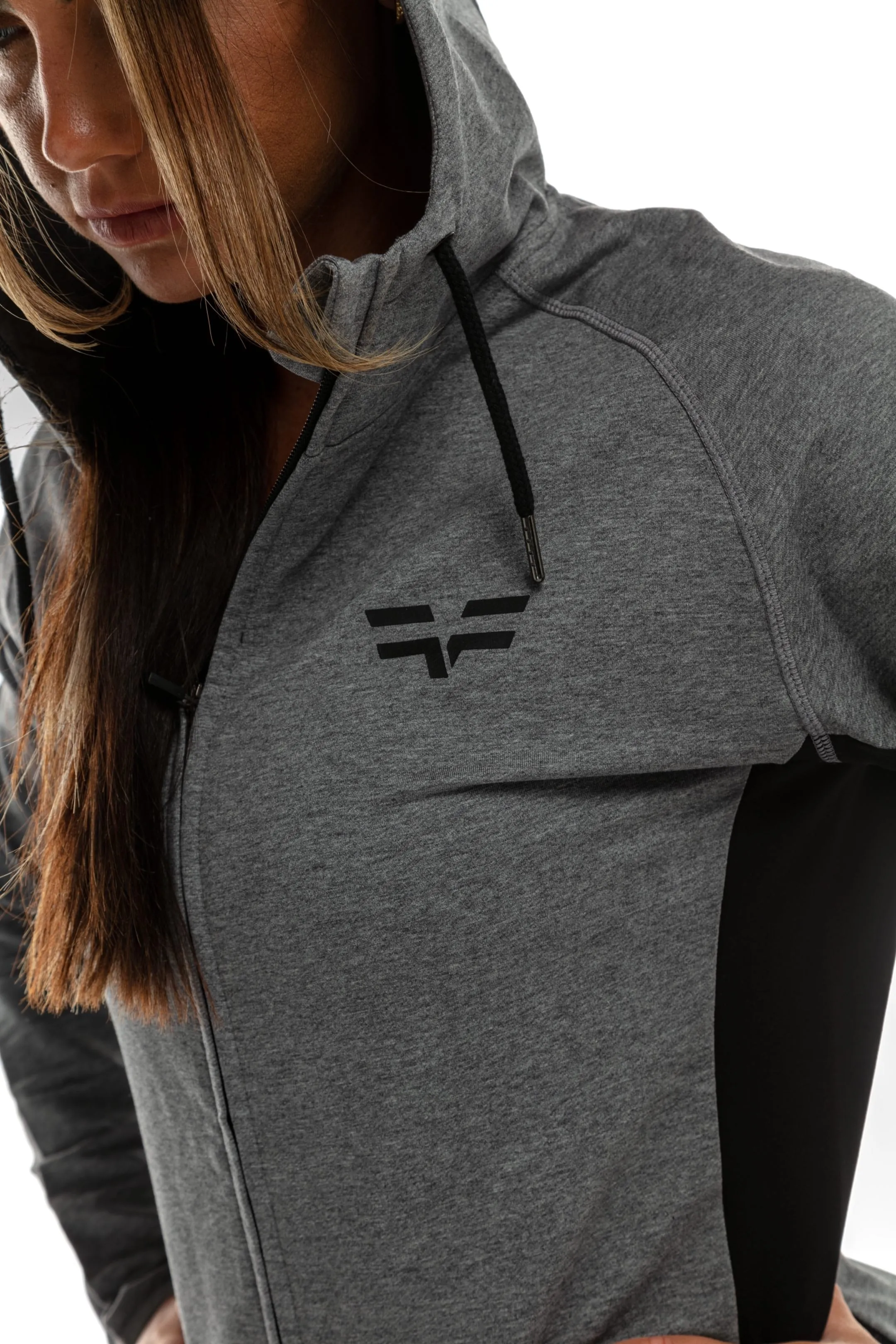 GymFreak Womens Active Hoodie - Grey