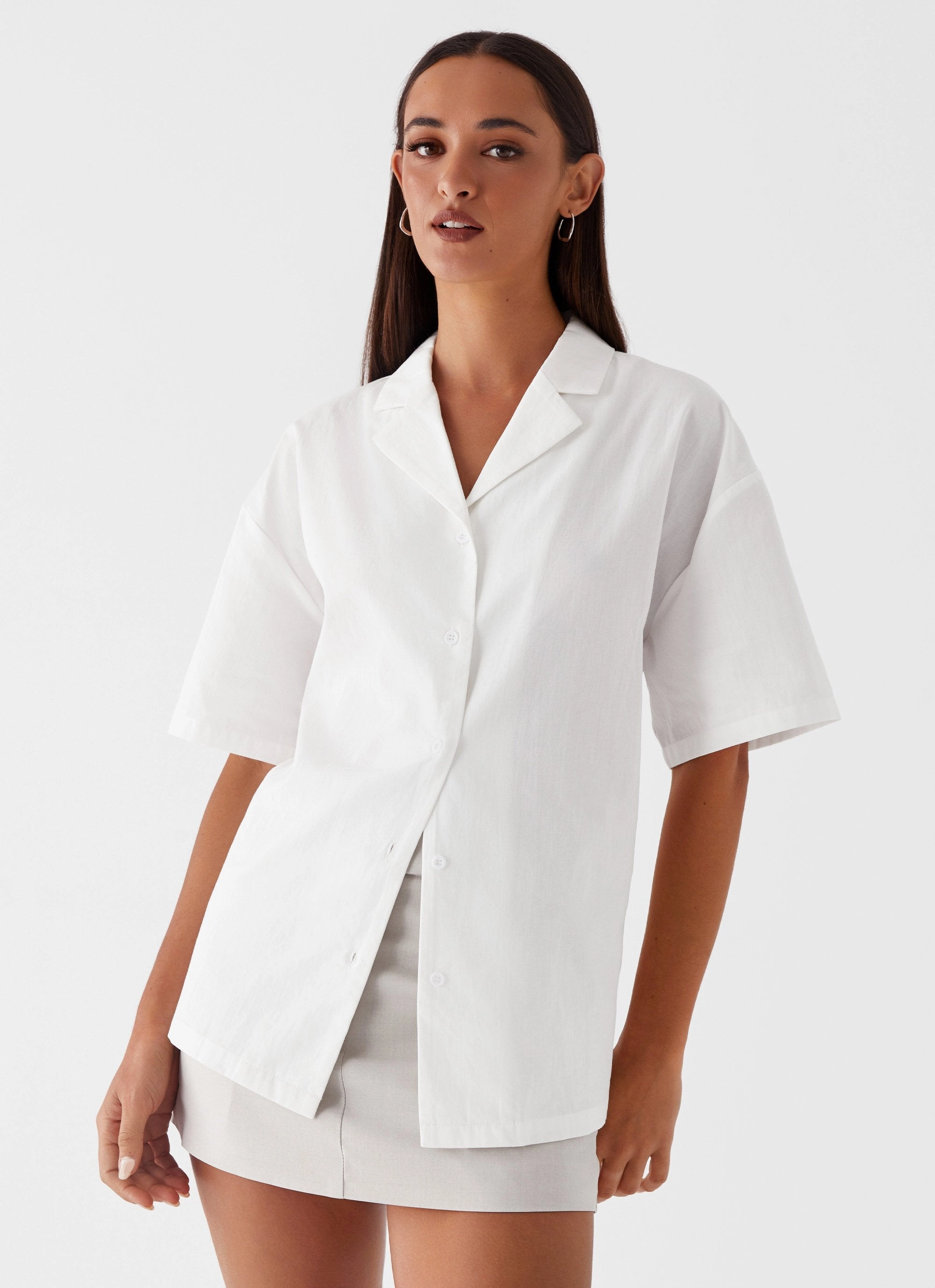 Cooling Technology Hadley Open Back Short Sleeve Shirt - White