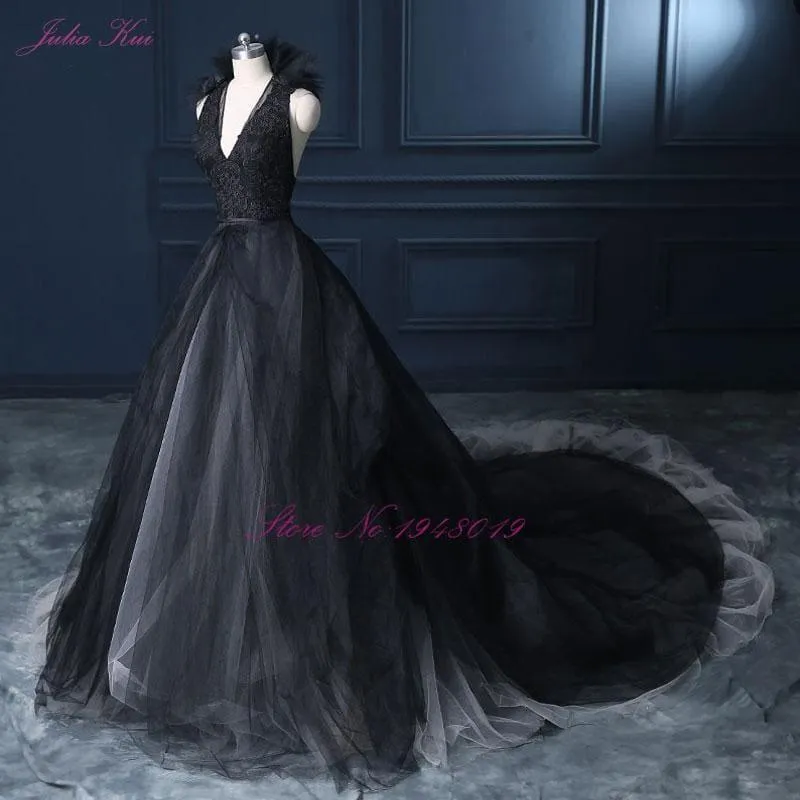 Halter A Line Backless Count Train  Princess Vintage Bridal Wedding  Dress Formal Gown