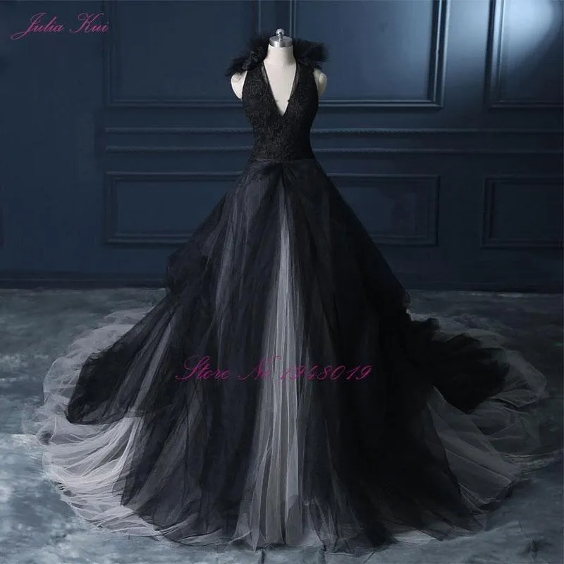 Halter A Line Backless Count Train  Princess Vintage Bridal Wedding  Dress Formal Gown