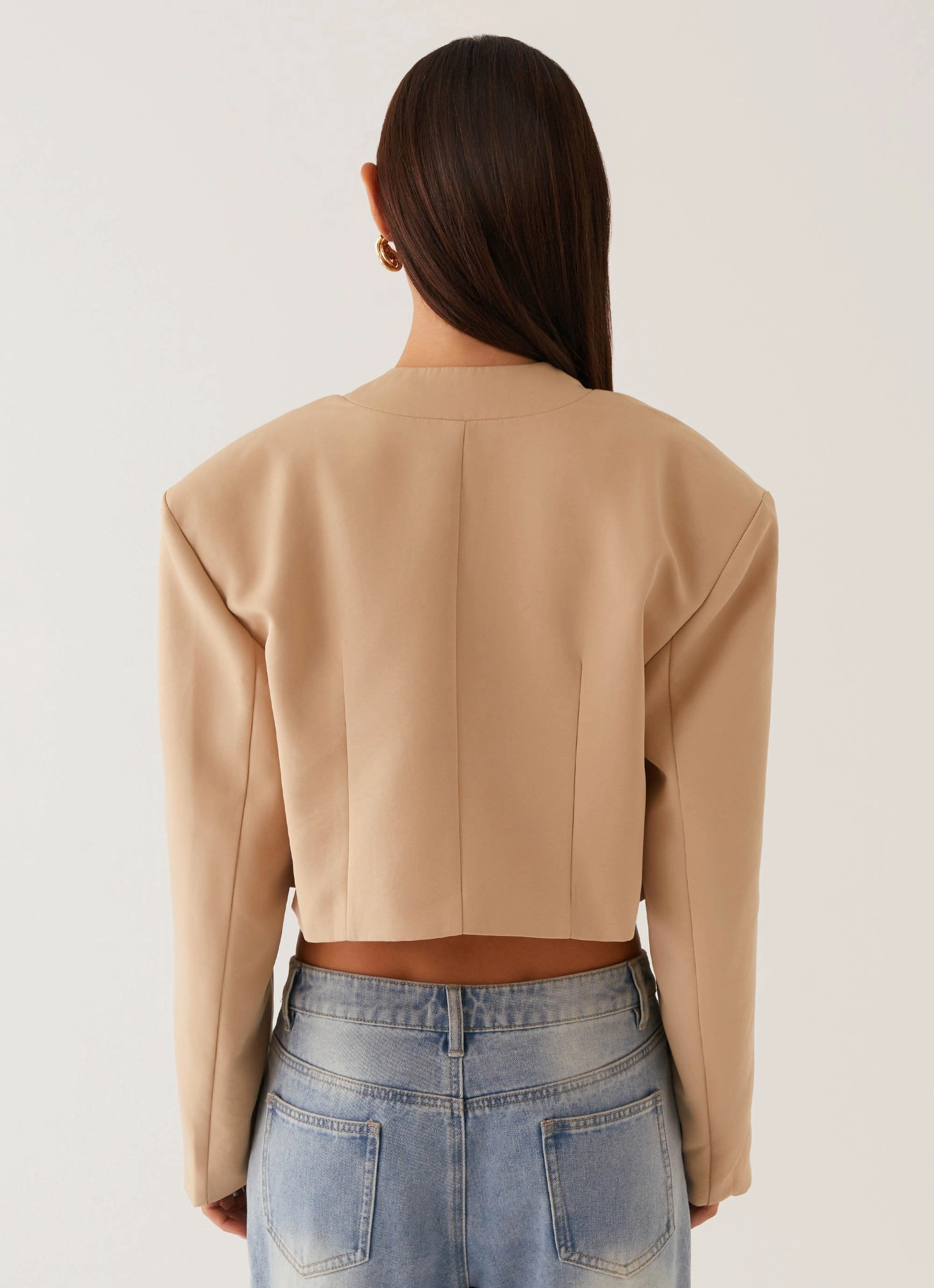 Halyn Cropped Bomber Jacket - Brown OdorResistantTreatment
