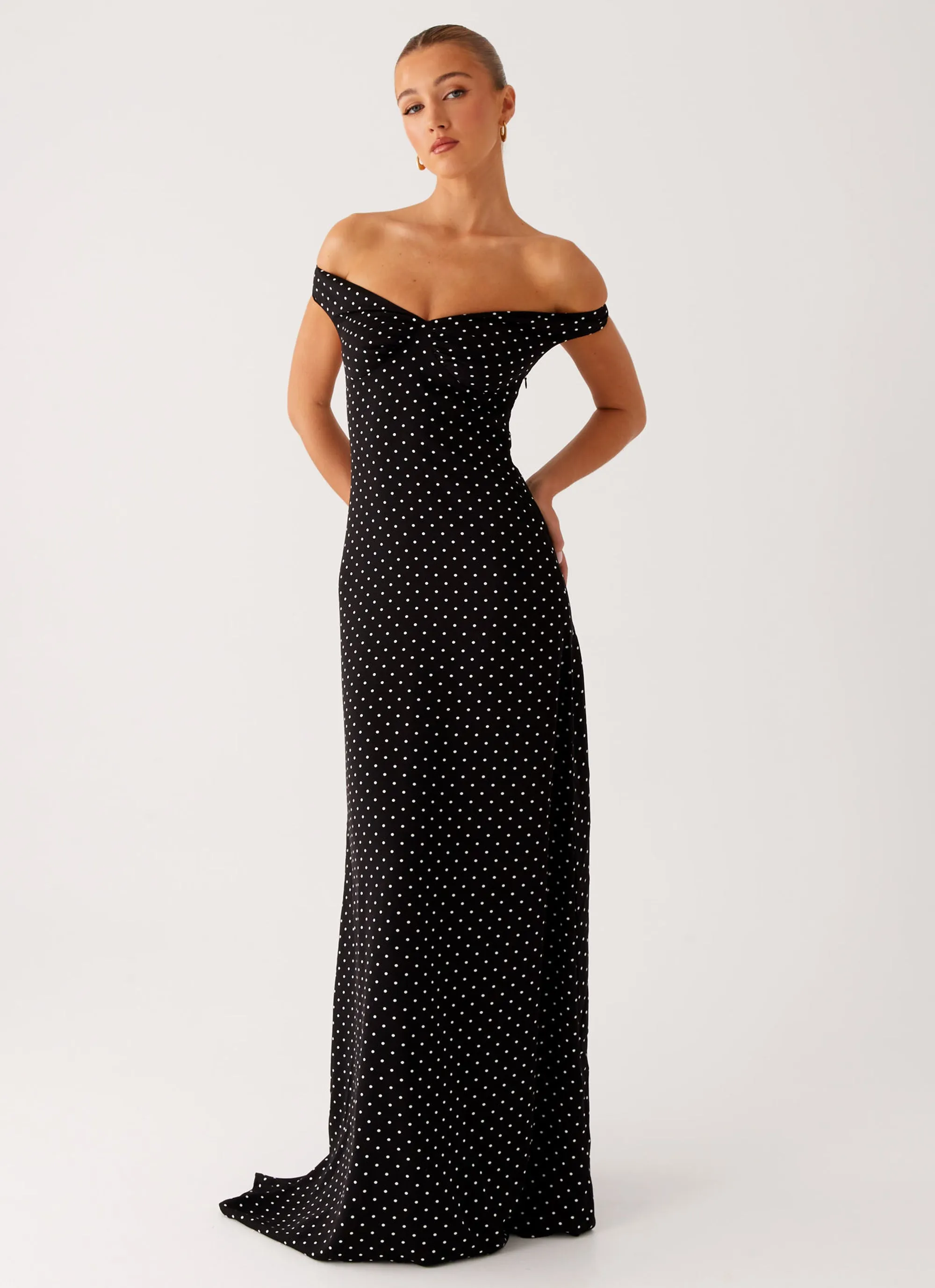 Melany Maxi Dress - Black Polka Dot Everyday Piece