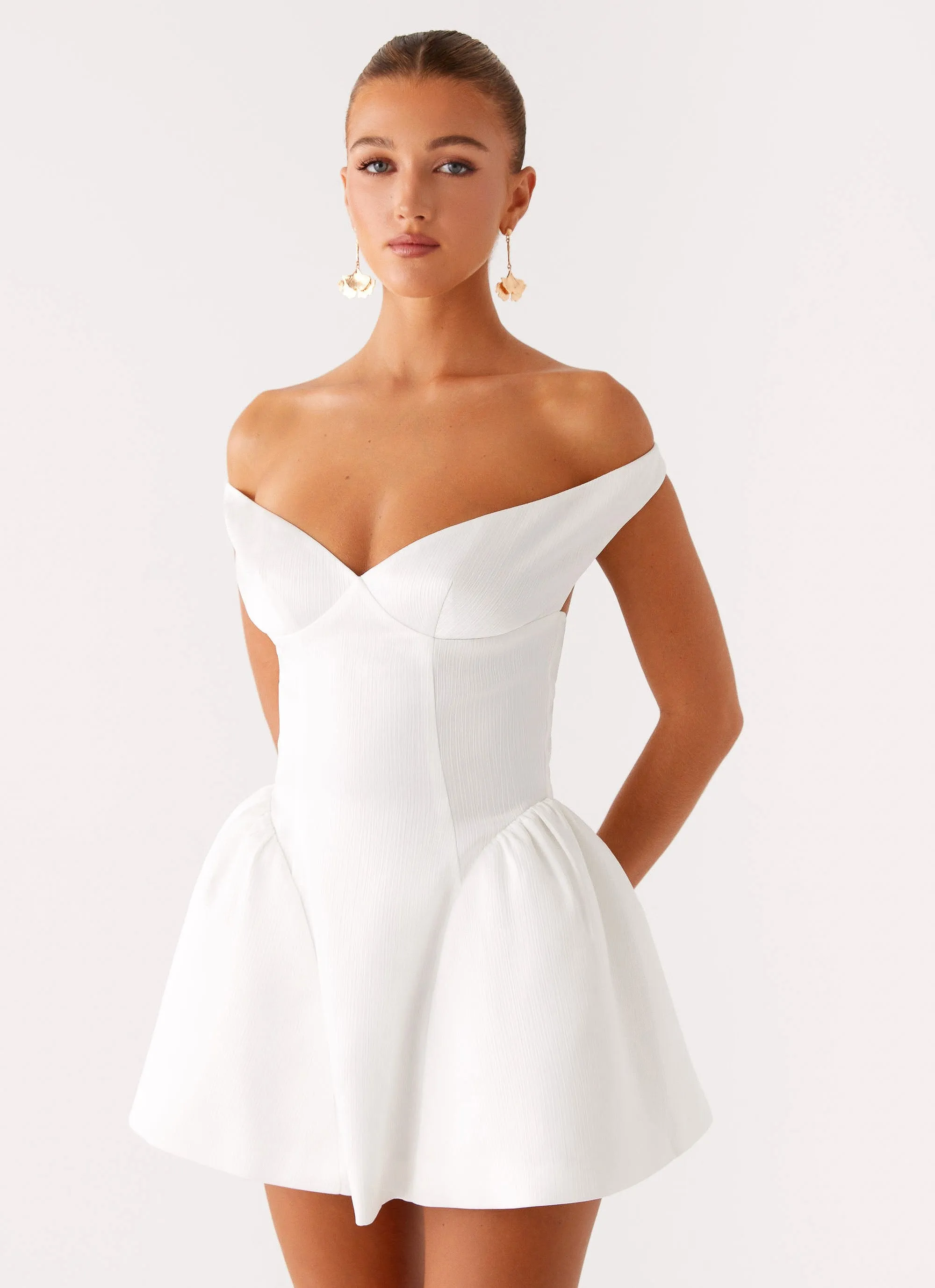 Cavella Mini Dress - White Signature-Style