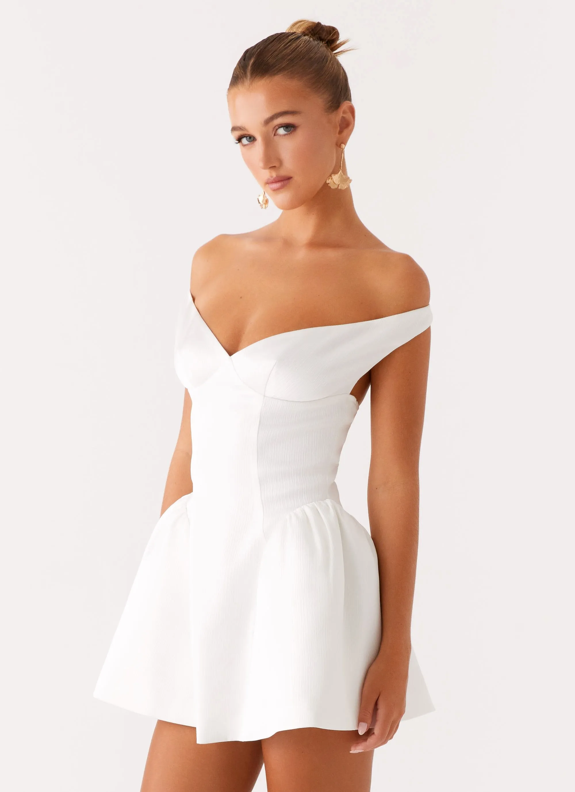 Cavella Mini Dress - White Slim Shape