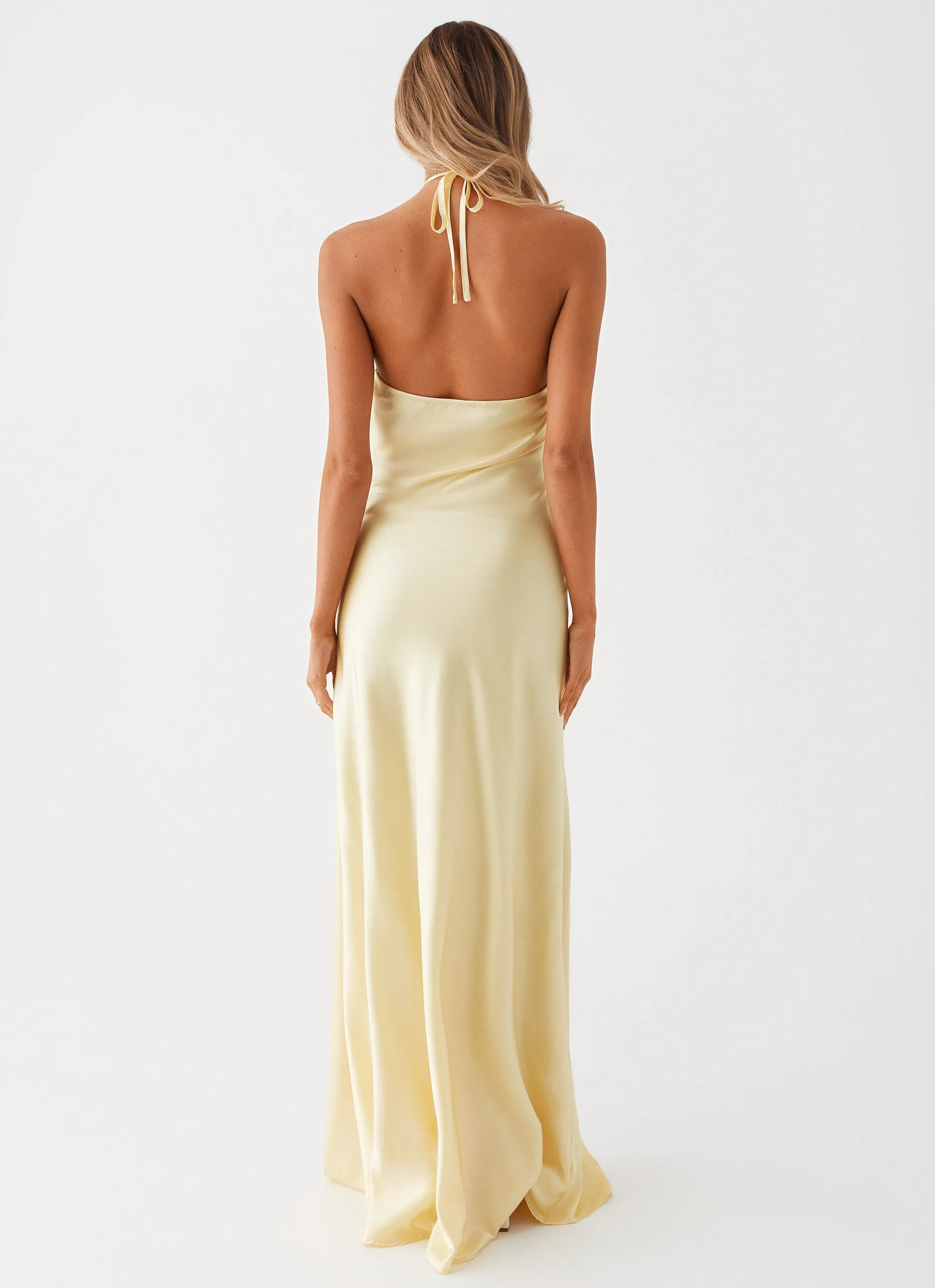 Tiered Skirt Noir Symphony Maxi Dress - Yellow