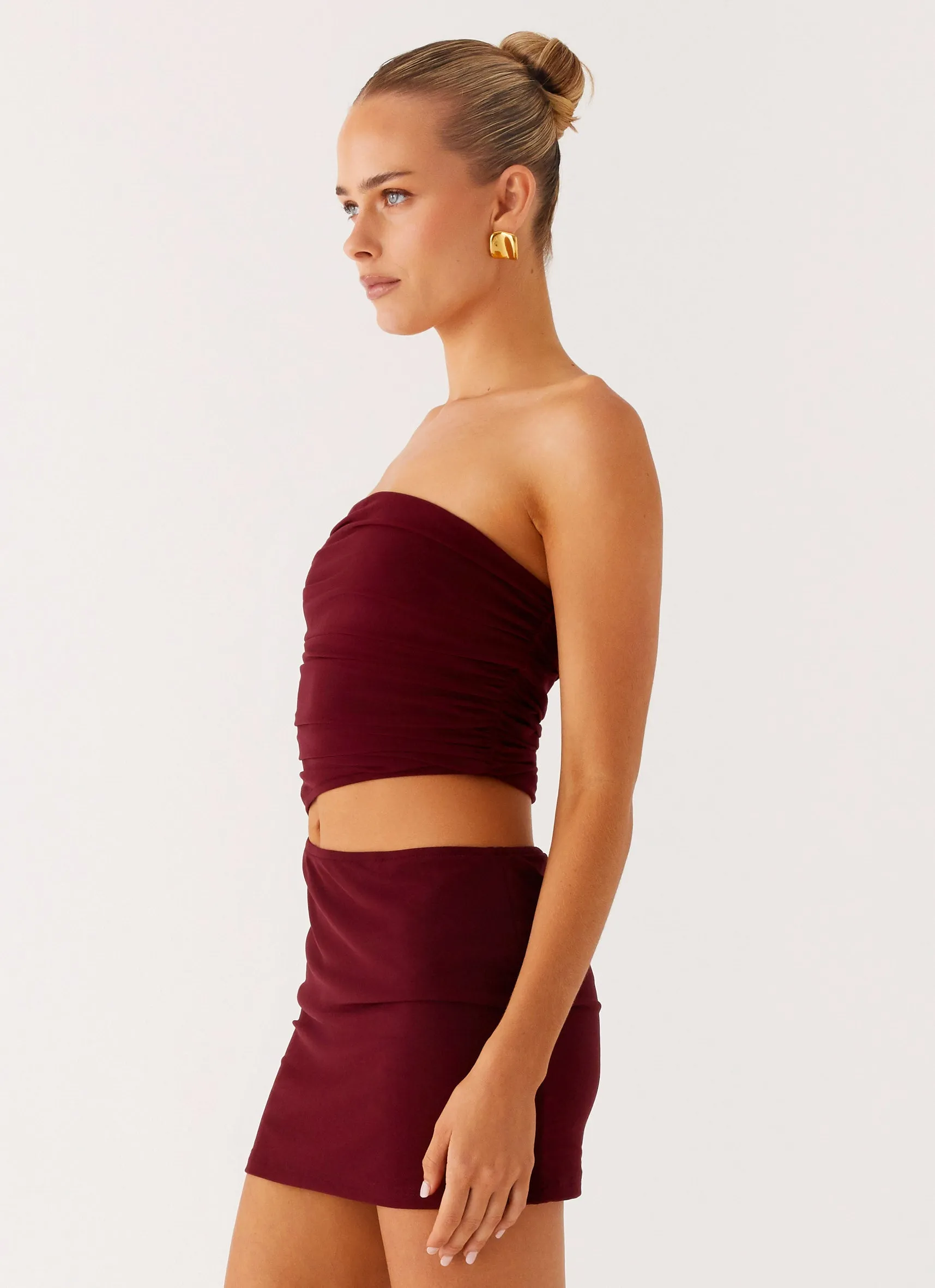 Polished Fit Last Heartbreak Mini Dress - Burgundy