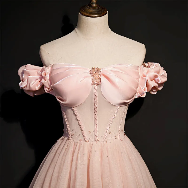 Handmade Princess Off Shoulder Prom Dress