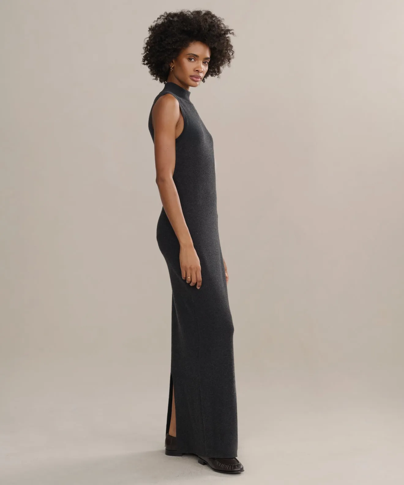 Daily Favorite Mixed Fabric Celia Sweater Dress