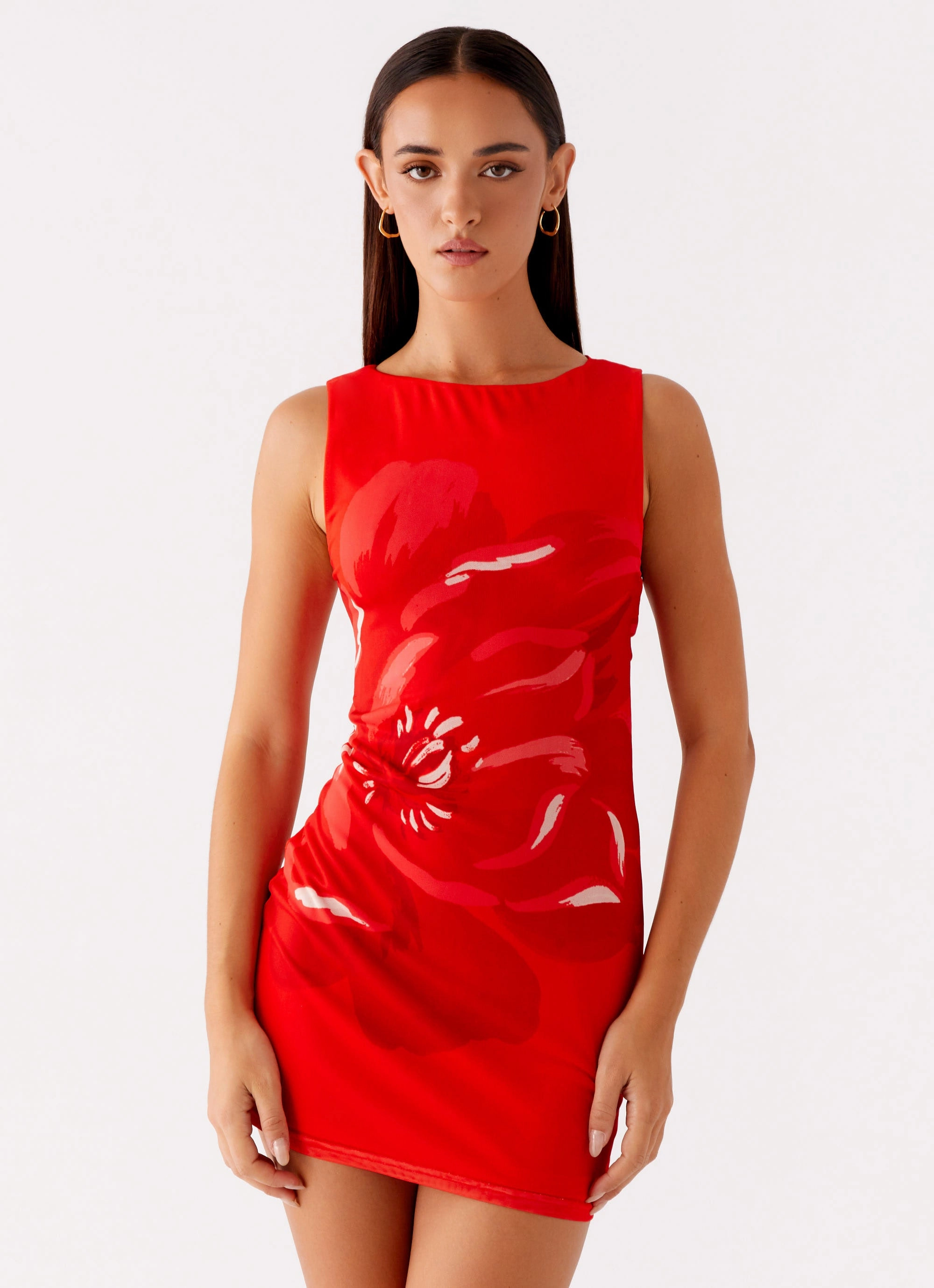 Soft and Light Formal Choice Happy Hour Mini Dress - Red