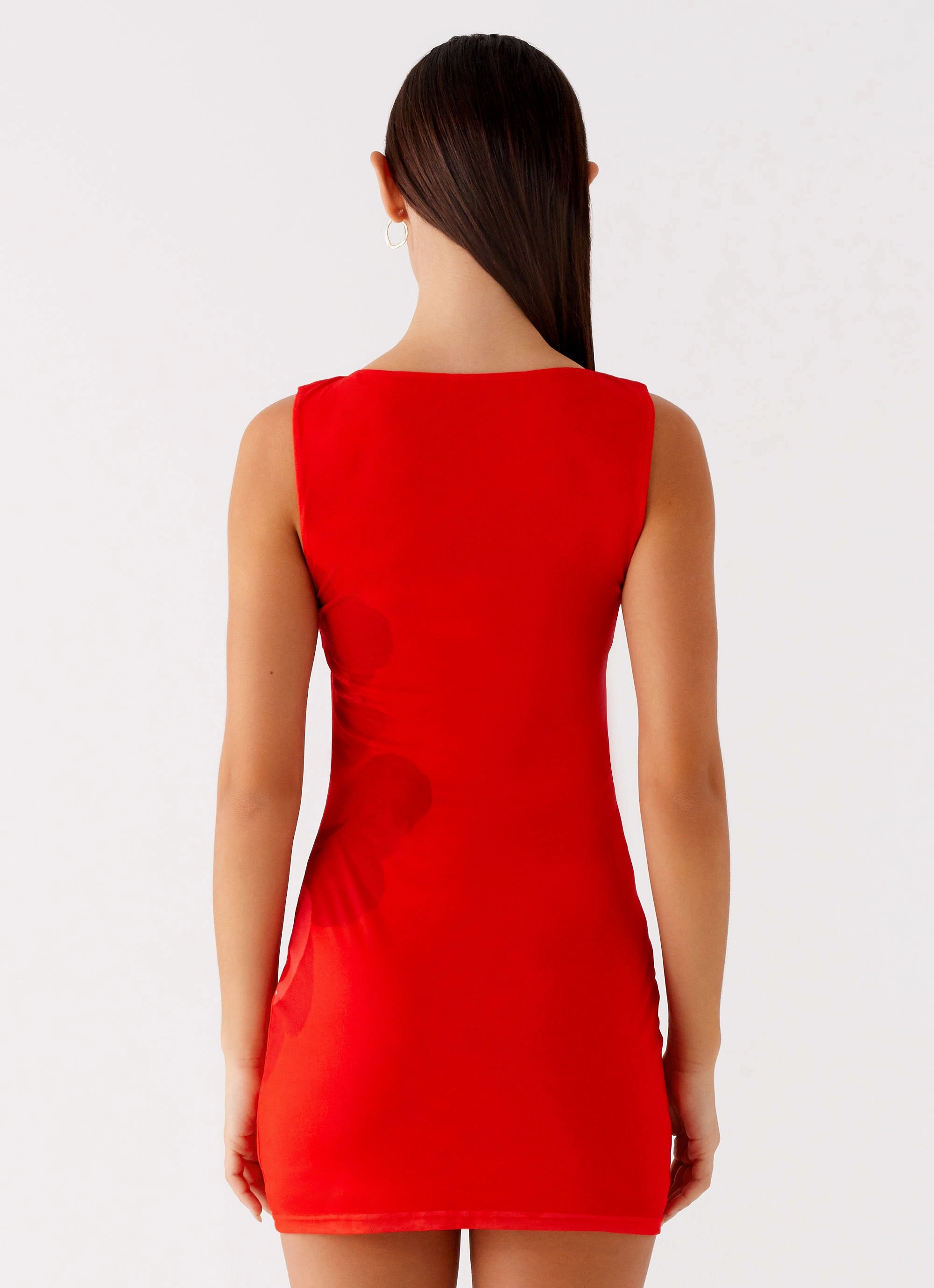 Form Focus Minimal Details Happy Hour Mini Dress - Red