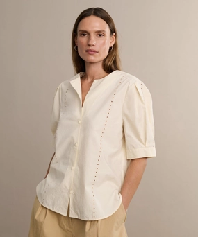 Drop Shoulder Cut FourWayStretchFabric Harper Blouse