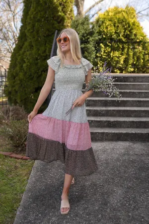Headed To My Cottage Midi Dress Stretchable Outfit Boost