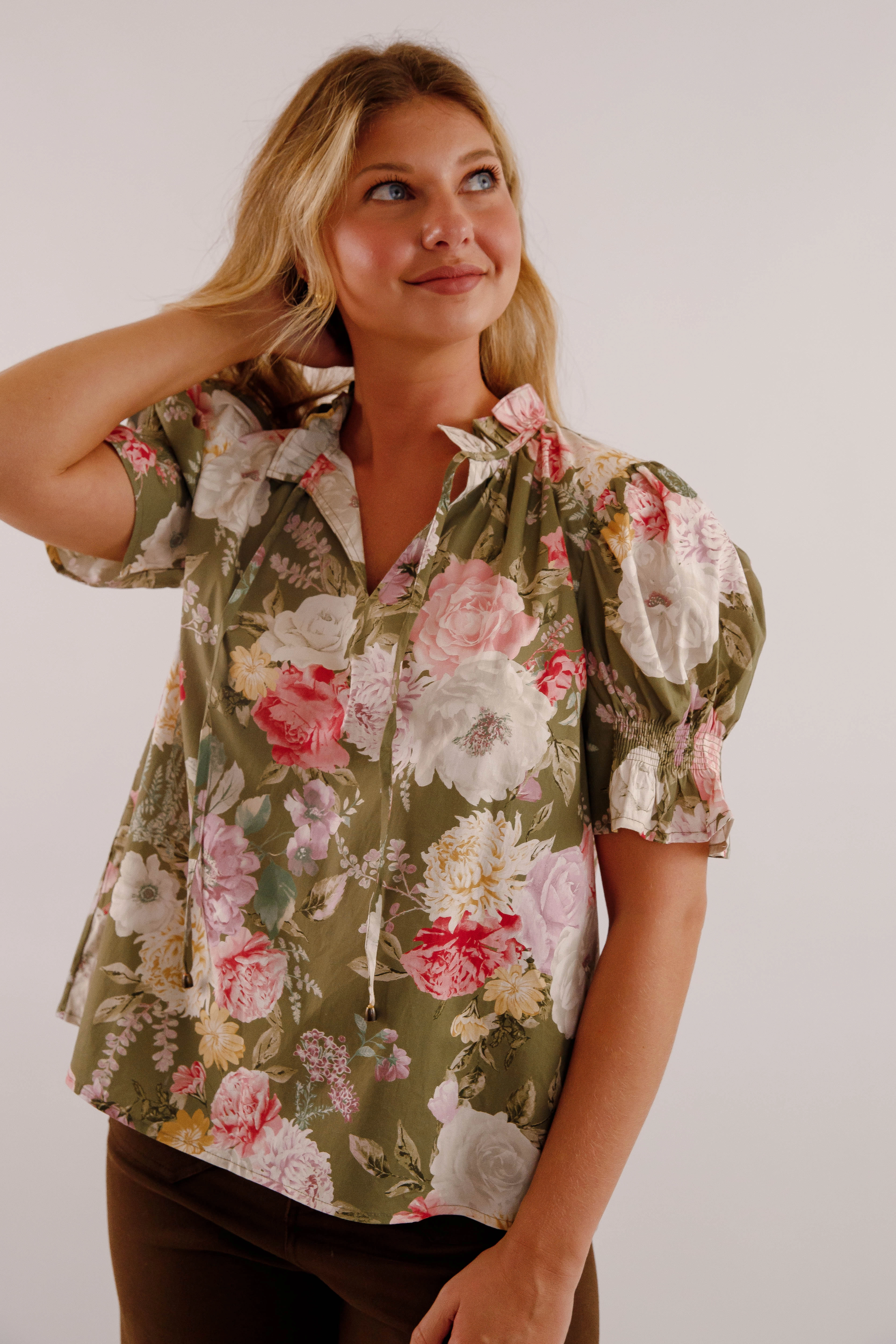 Heart to Heart Blouse RawHemDetail Cool Weather