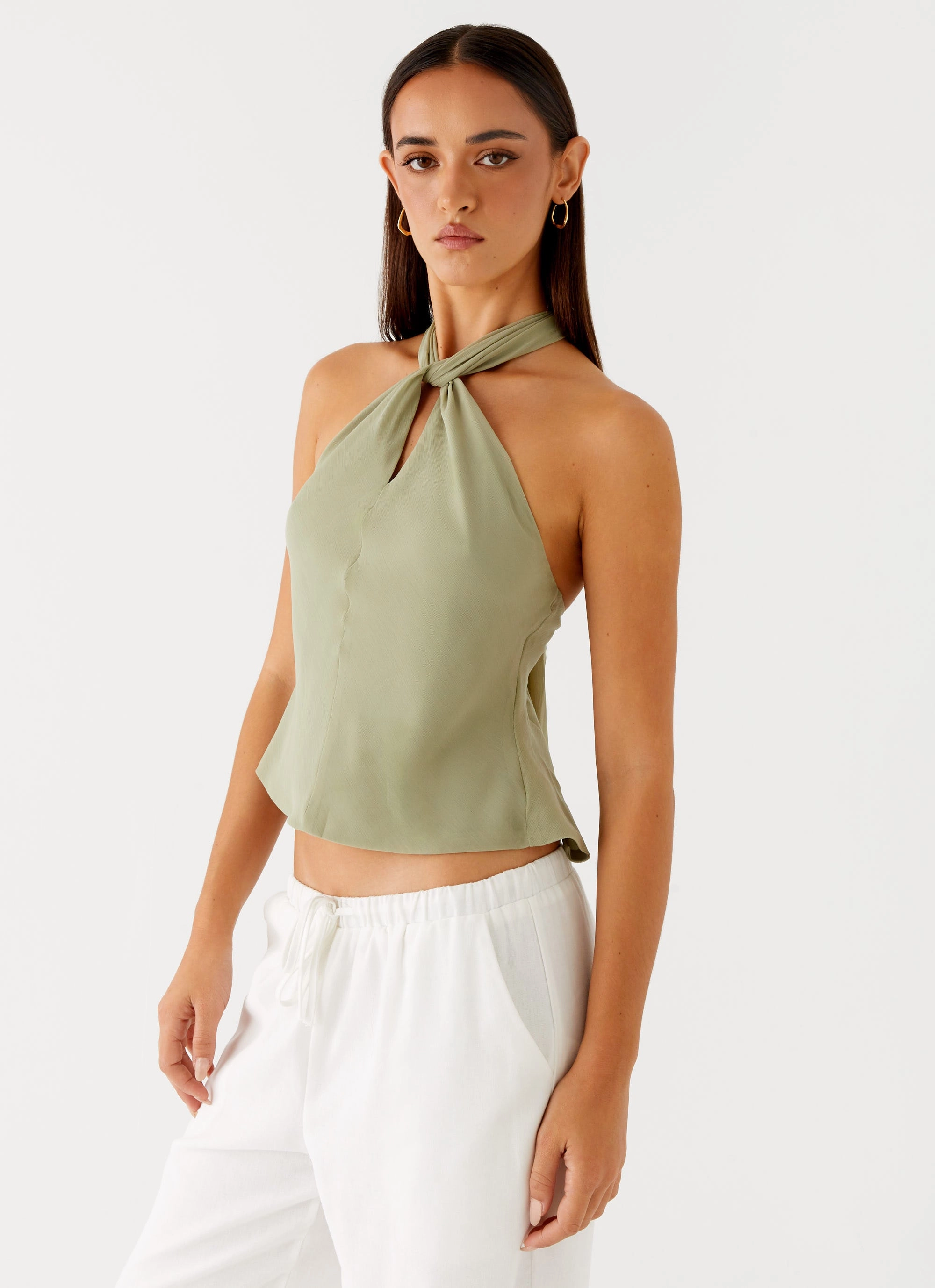 Maddox Scarf Top - Sage ThermalInsulation