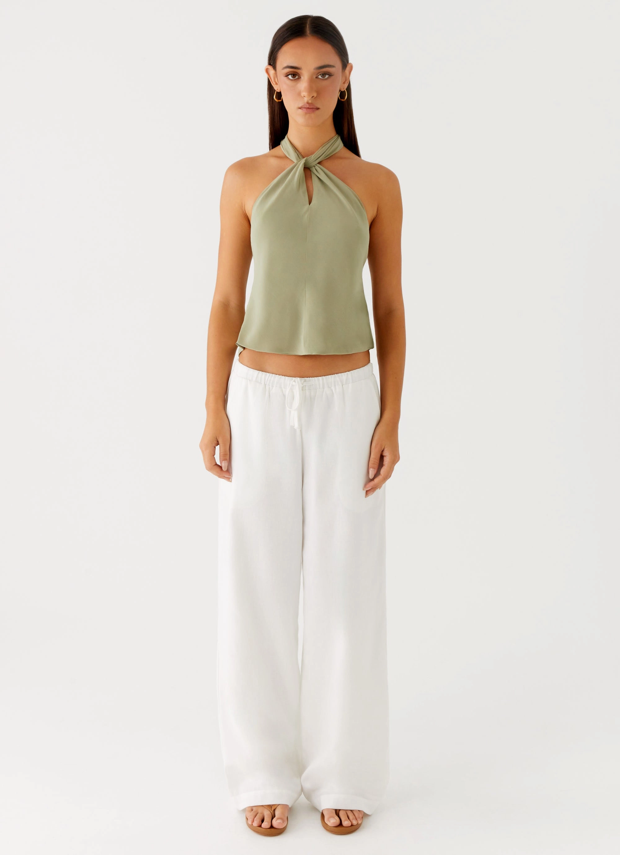 Adaptive Fit Technology Maddox Scarf Top - Sage