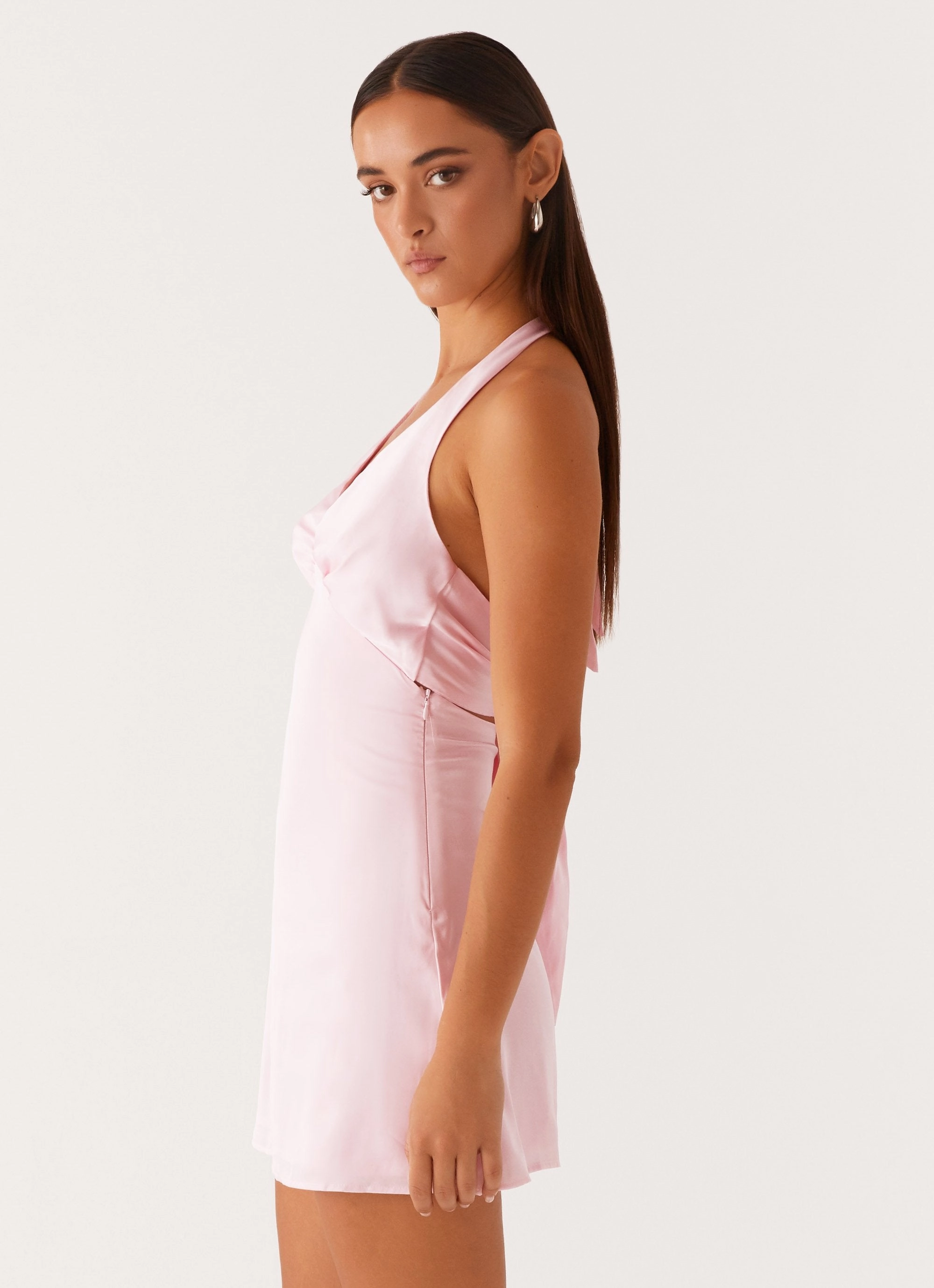 Bold Look Button Chic Heavy Hearted Mini Dress - Pink