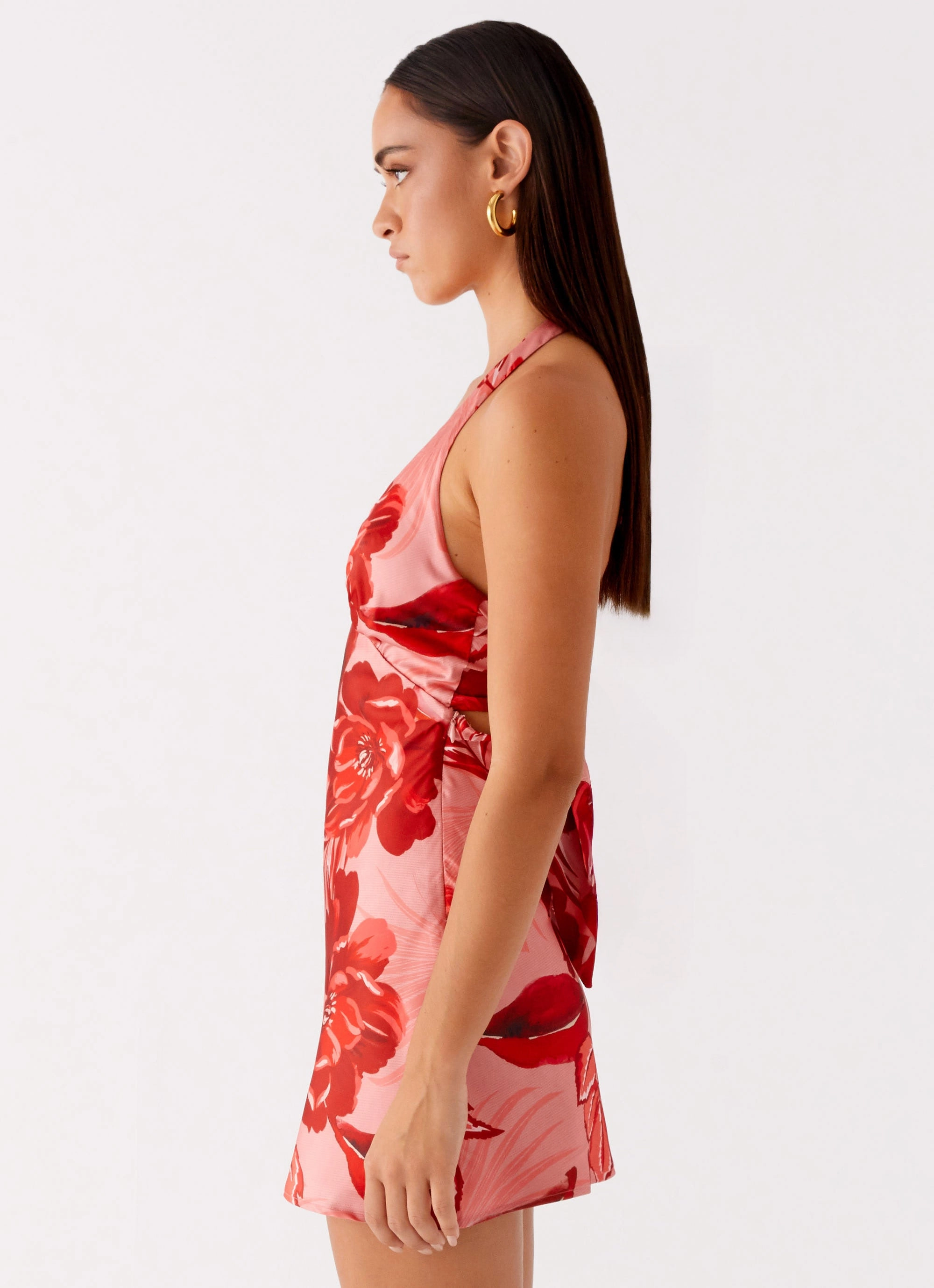 Heavy Hearted Mini Dress - Sicily Sunsets Print Mood Friendly Seasonal Fit