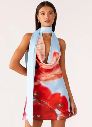 Polite Vibe Heidi Mini Dress - Turquoise Bloom