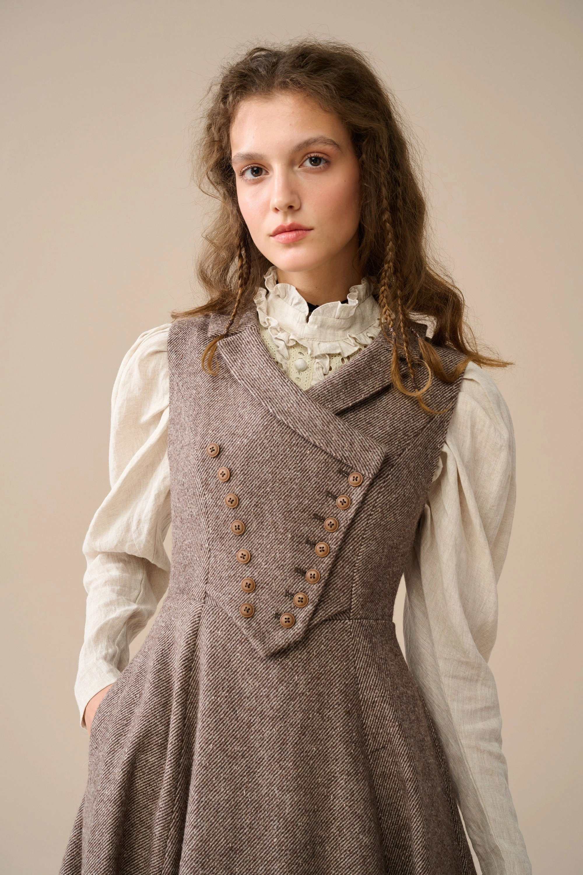 Helen 17| Vintage wool dress All Season Sweat Wicking Liner