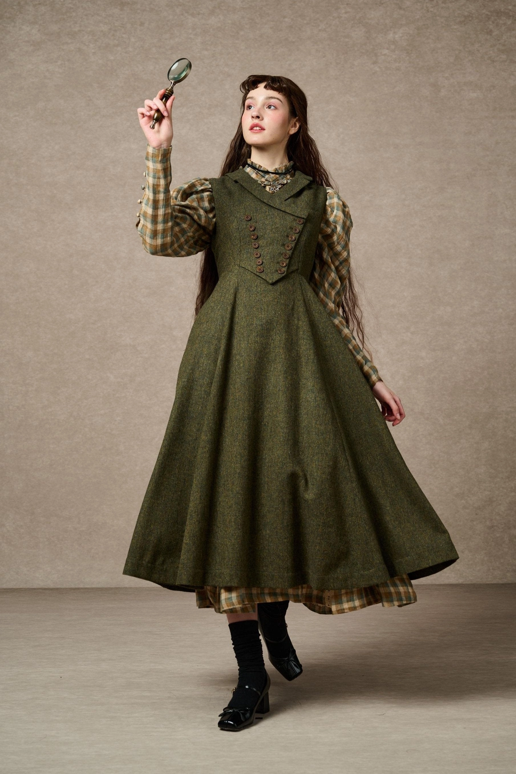 Layer-Friendly Chic Design Helen 17| Vintage wool dress
