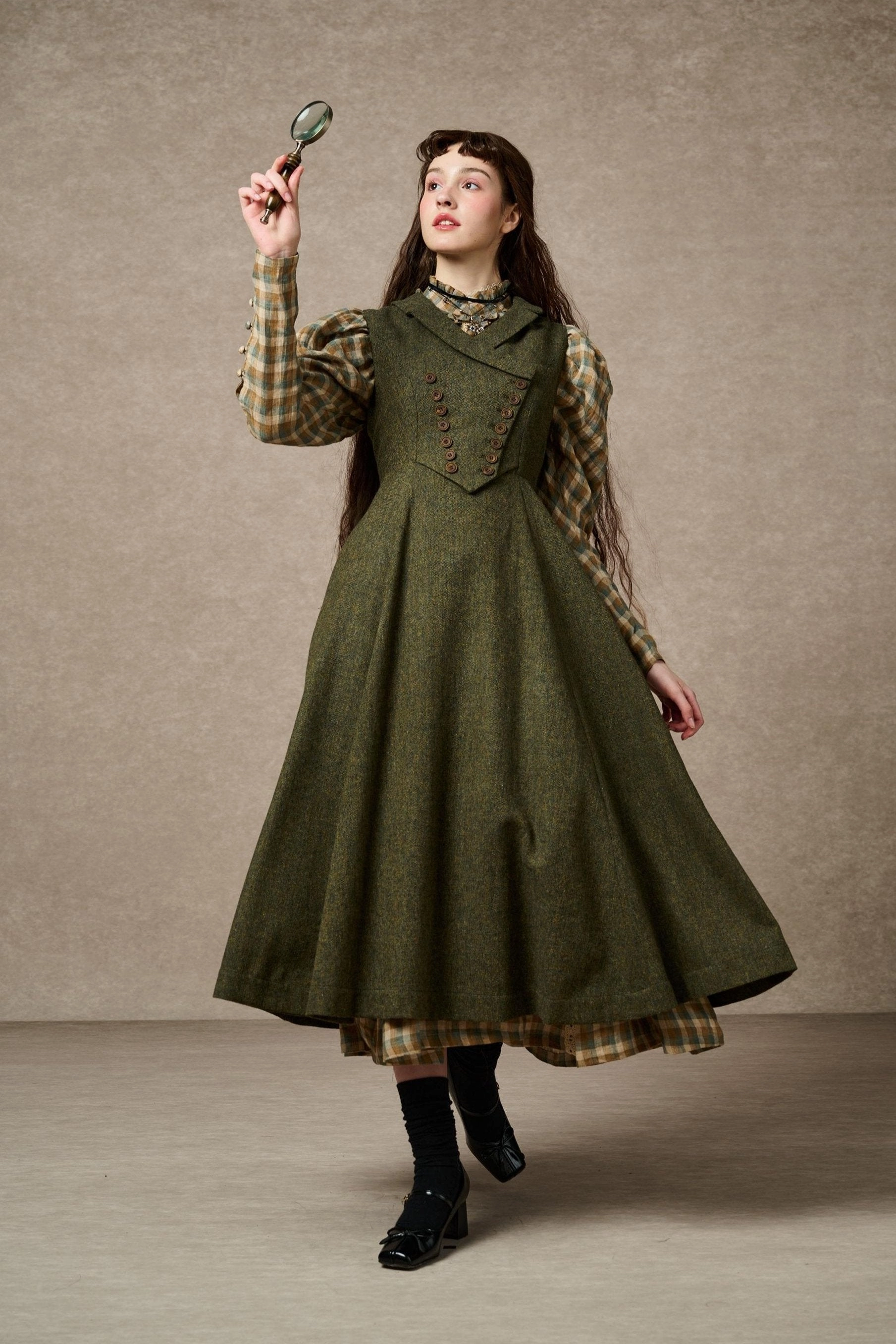 Helen 17| Vintage wool dress Breathable Waistband