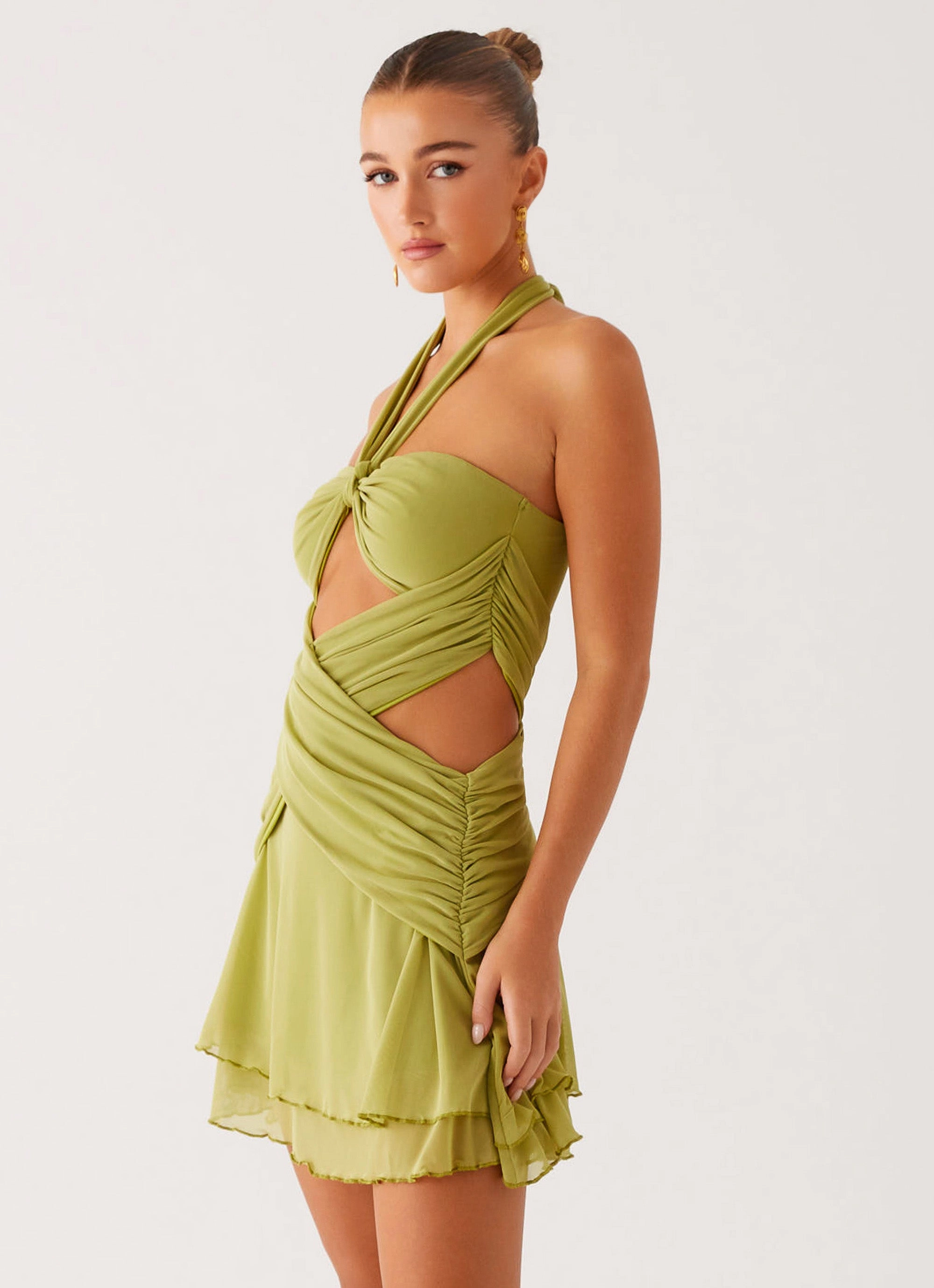 Formal Setting Seasonal Fit Helsa Mini Dress - Green