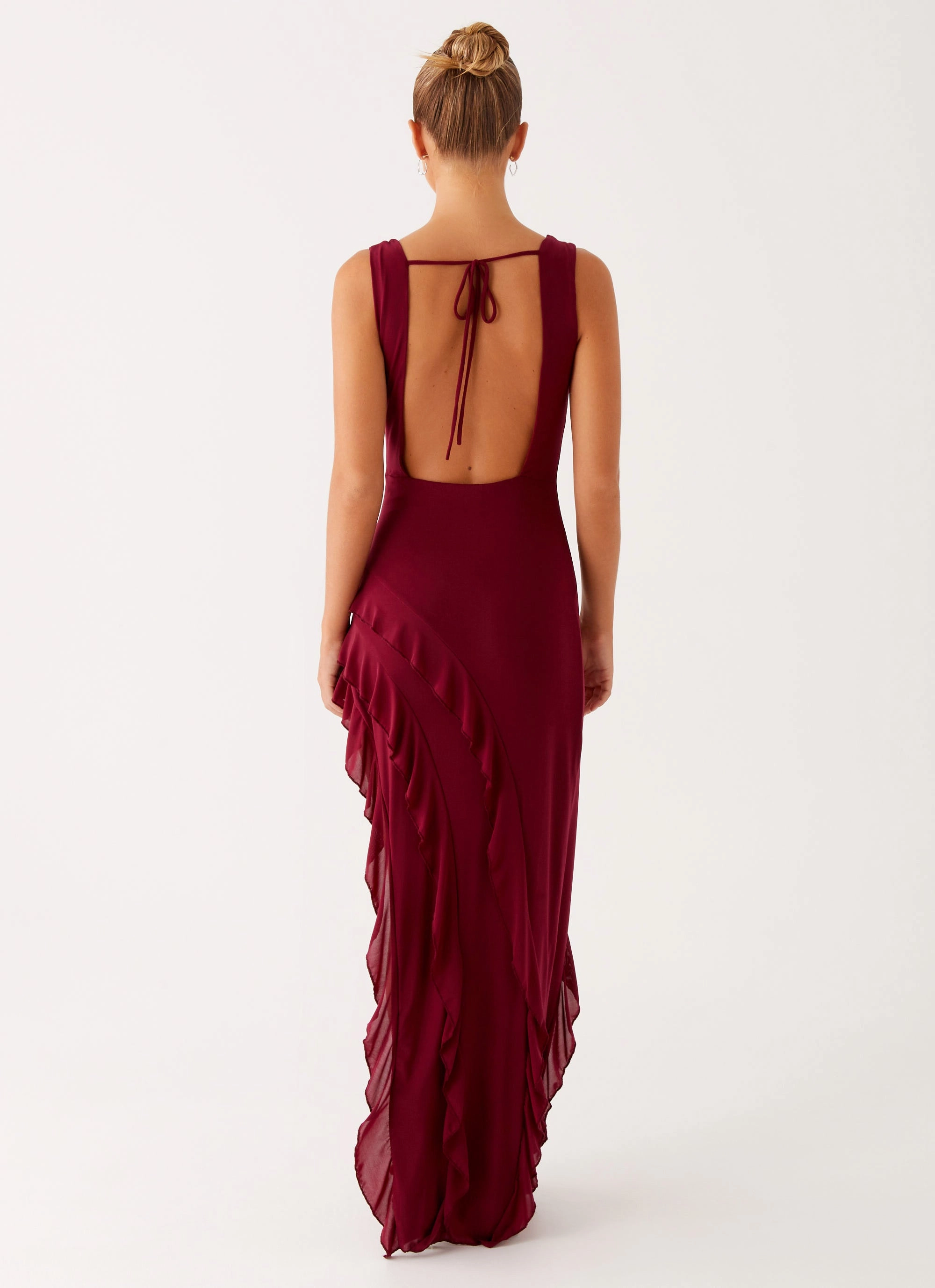 Hendrix Maxi Dress - Raspberry Wine Chic beachwear dress Button Chic