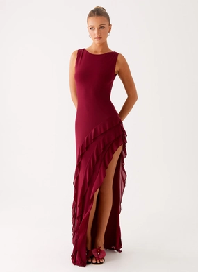 Timeless Shape Hendrix Maxi Dress - Raspberry Wine
