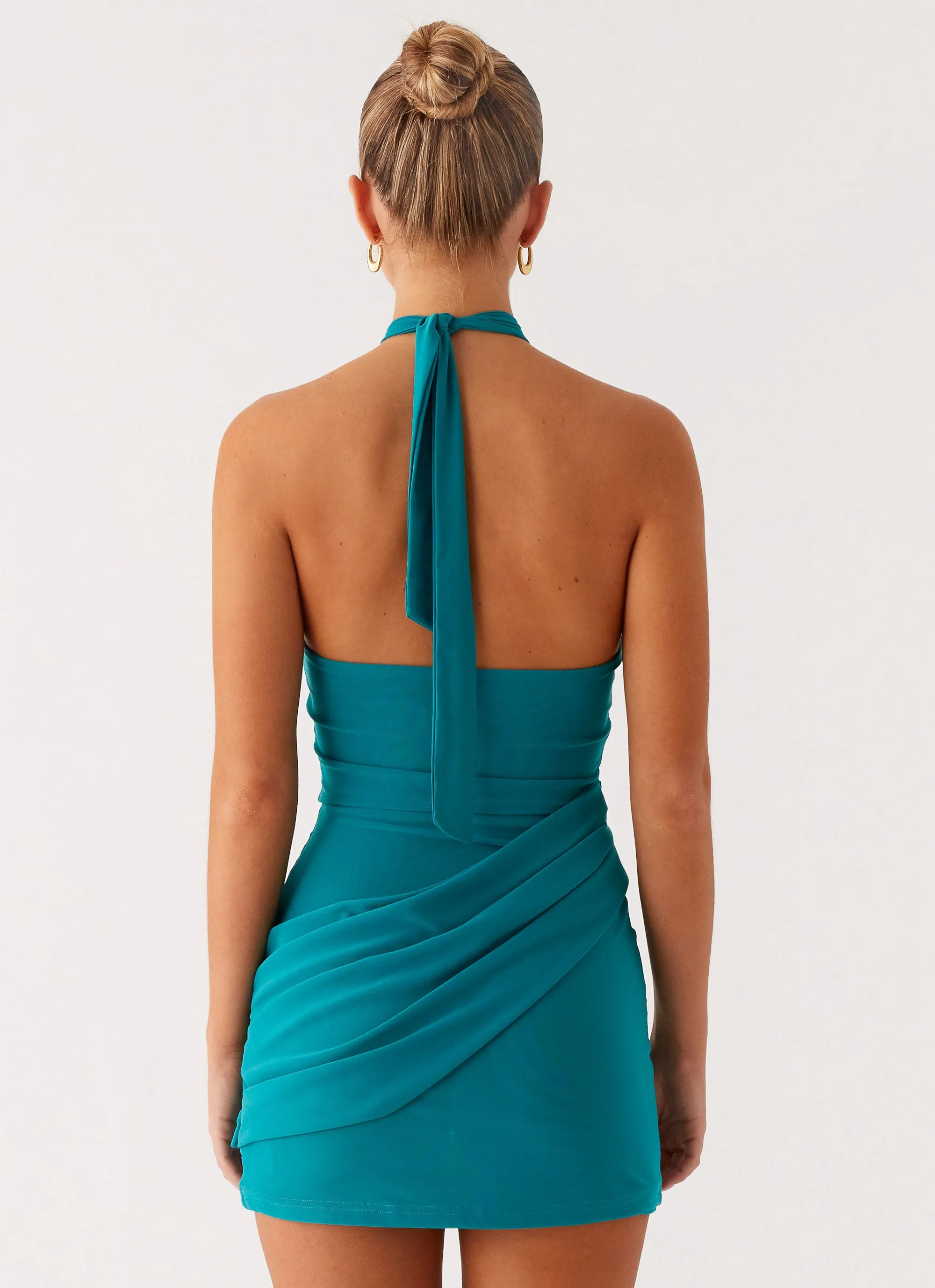 Henrietta Mini Dress - Turquoise Subtle Flow