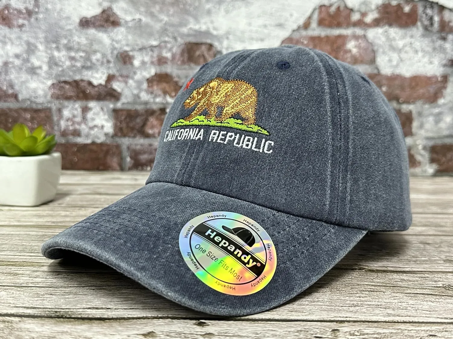 Hepandy Embroidered California Bear Hats
