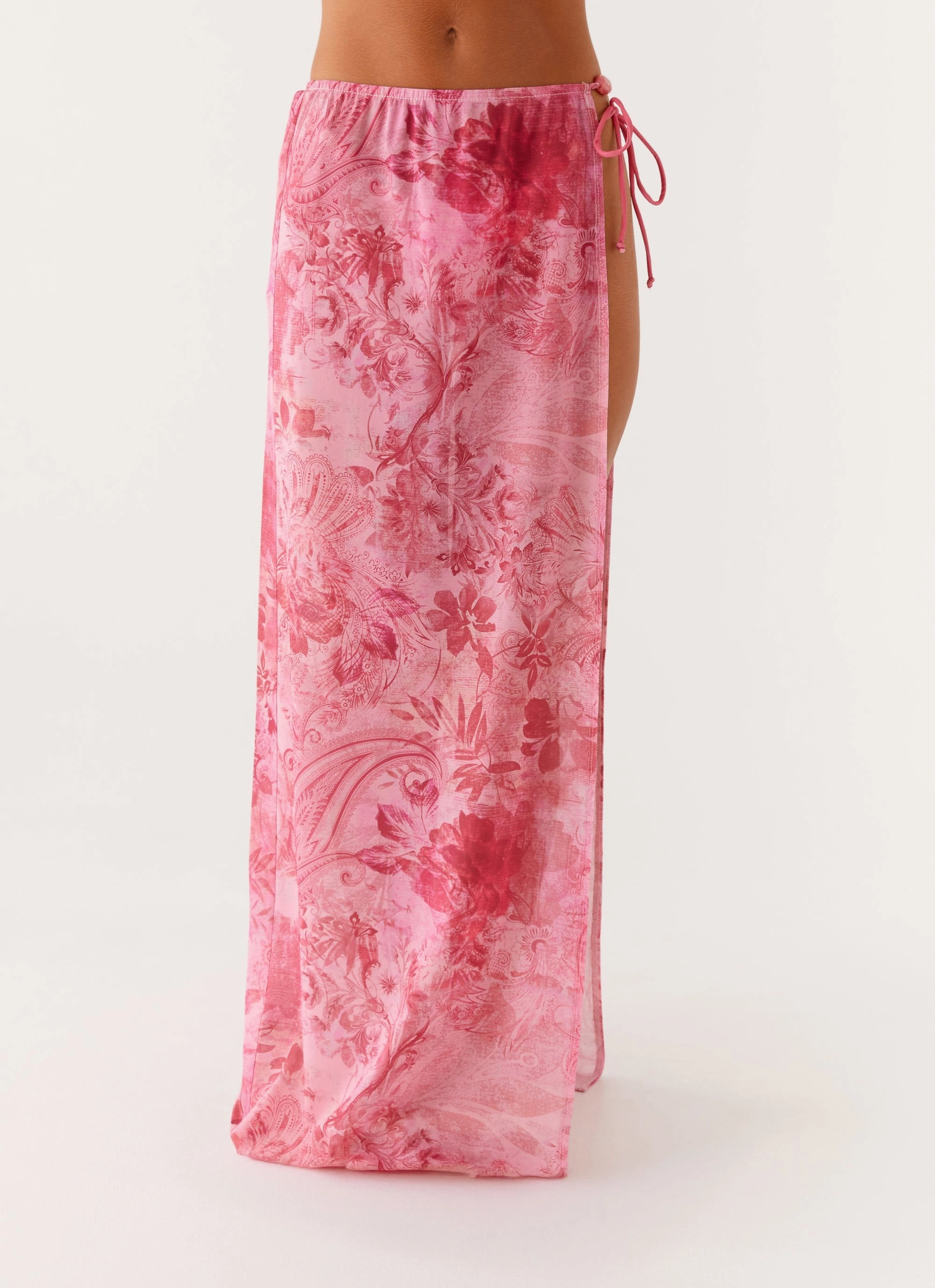 Here For It Beaded Maxi Skirt - Pink Print Everyday Ease SecureClosureSystem