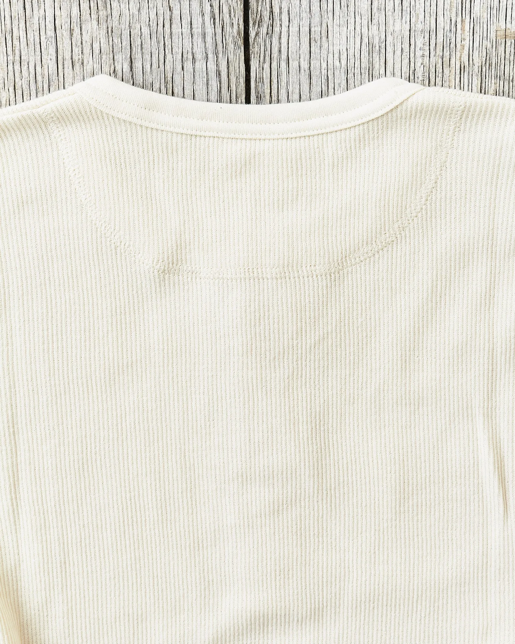 Hermansson Long Sleeve Ribbed Cotton Henley Shirt
