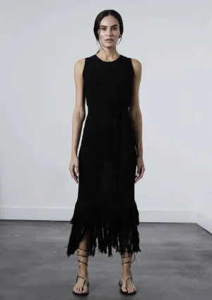 Shania Knit Midi Dress - Black Evening-Wear