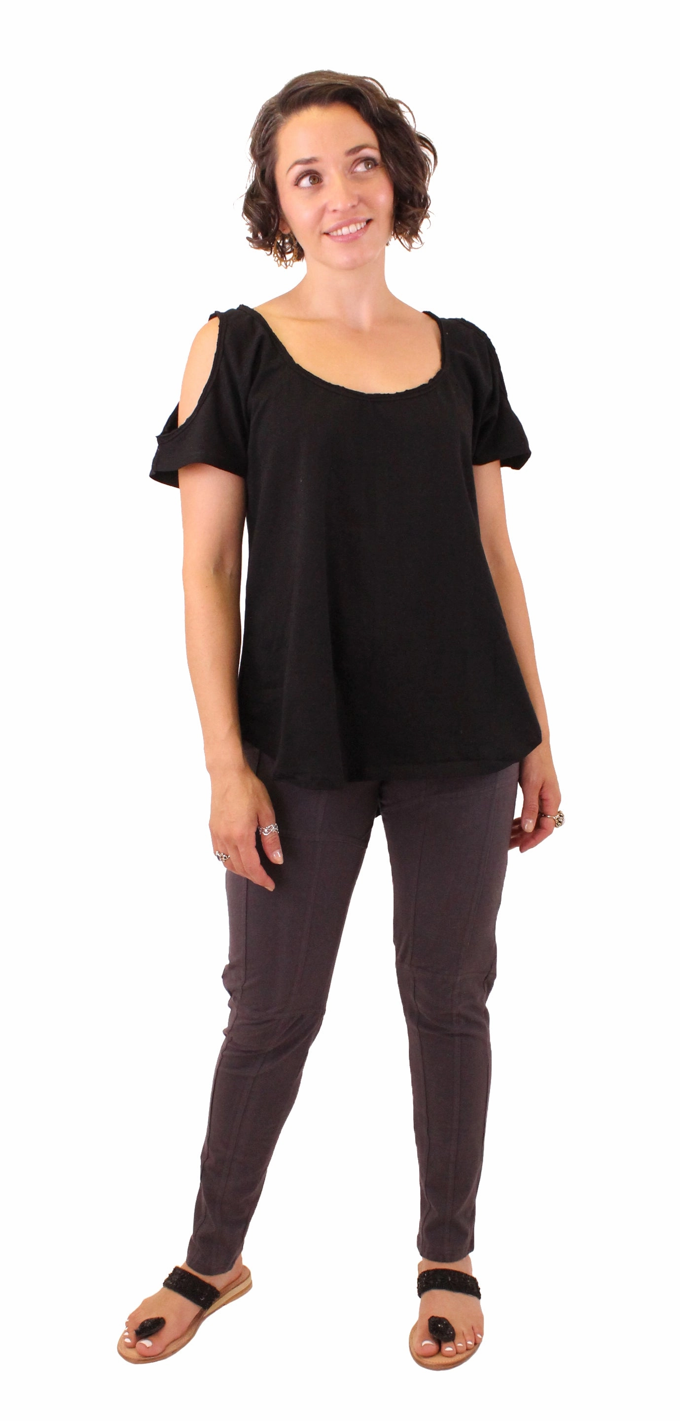 Flash Dance Top CL Adjustable Hem Toggles Ergonomic Shoulder Cut