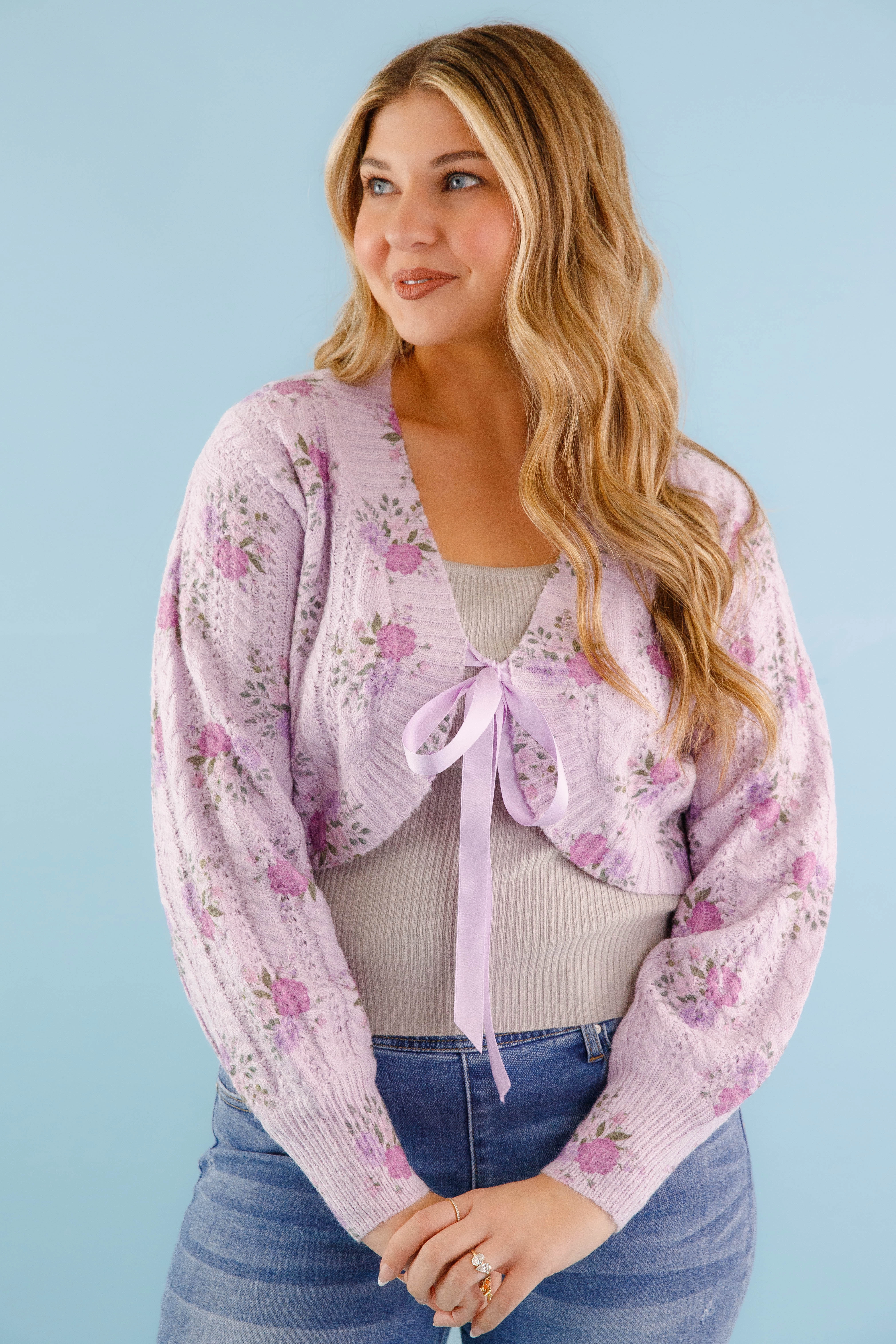PortableOption QuickDryConstruction You And I Cardigan-Purple