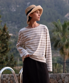 Ultra Soft Texture Tencel Blend Fabric Claude Long-Sleeve Tee