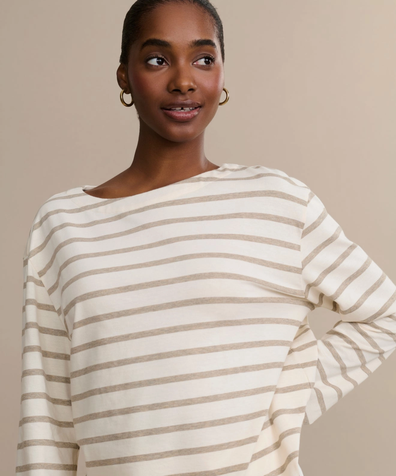 Claude Long-Sleeve Tee Microfiber Blended Fabric DurableStitching