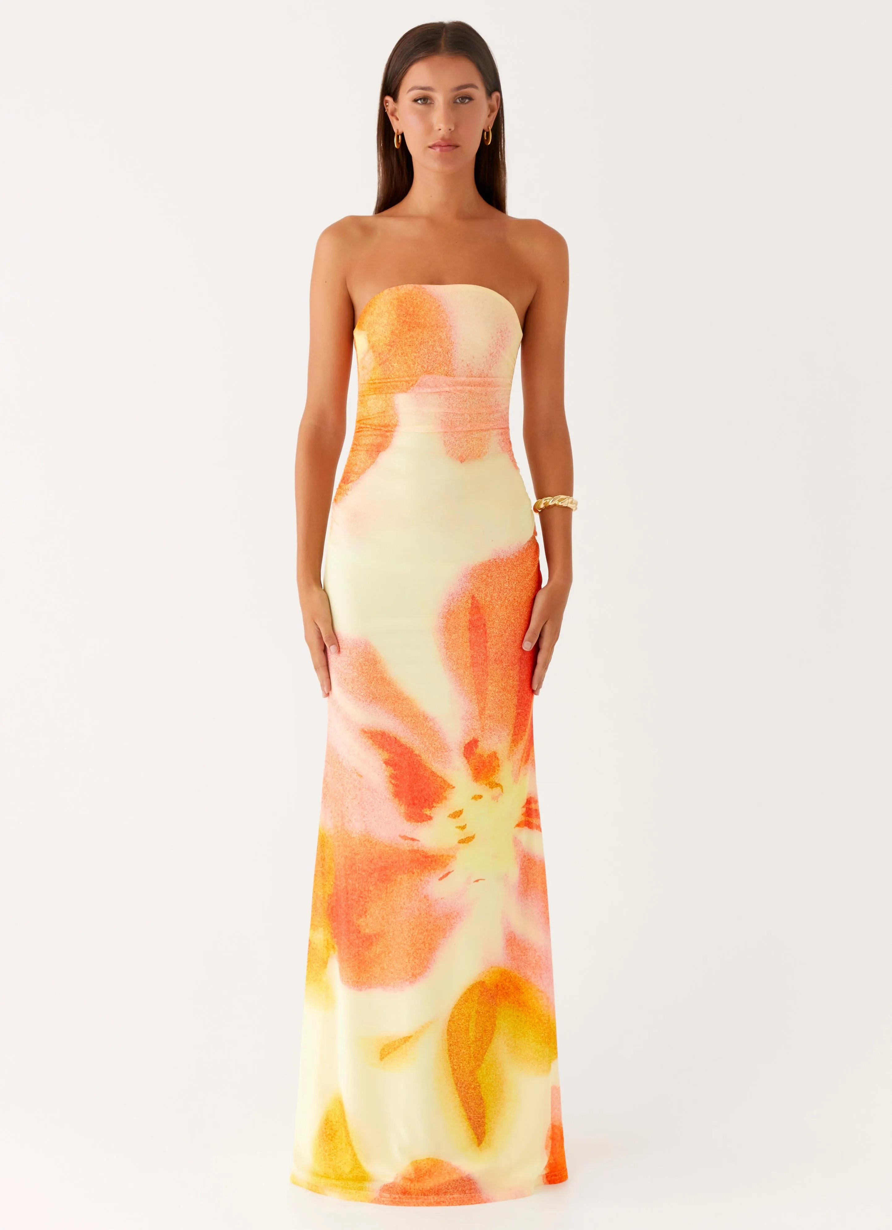 Outfit Core Iroha Strapless Maxi Dress - Mimosa Blossom