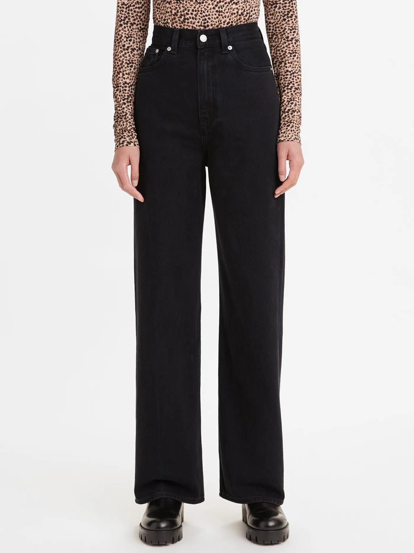 High Loose Relaxed Straight Fit Jeans