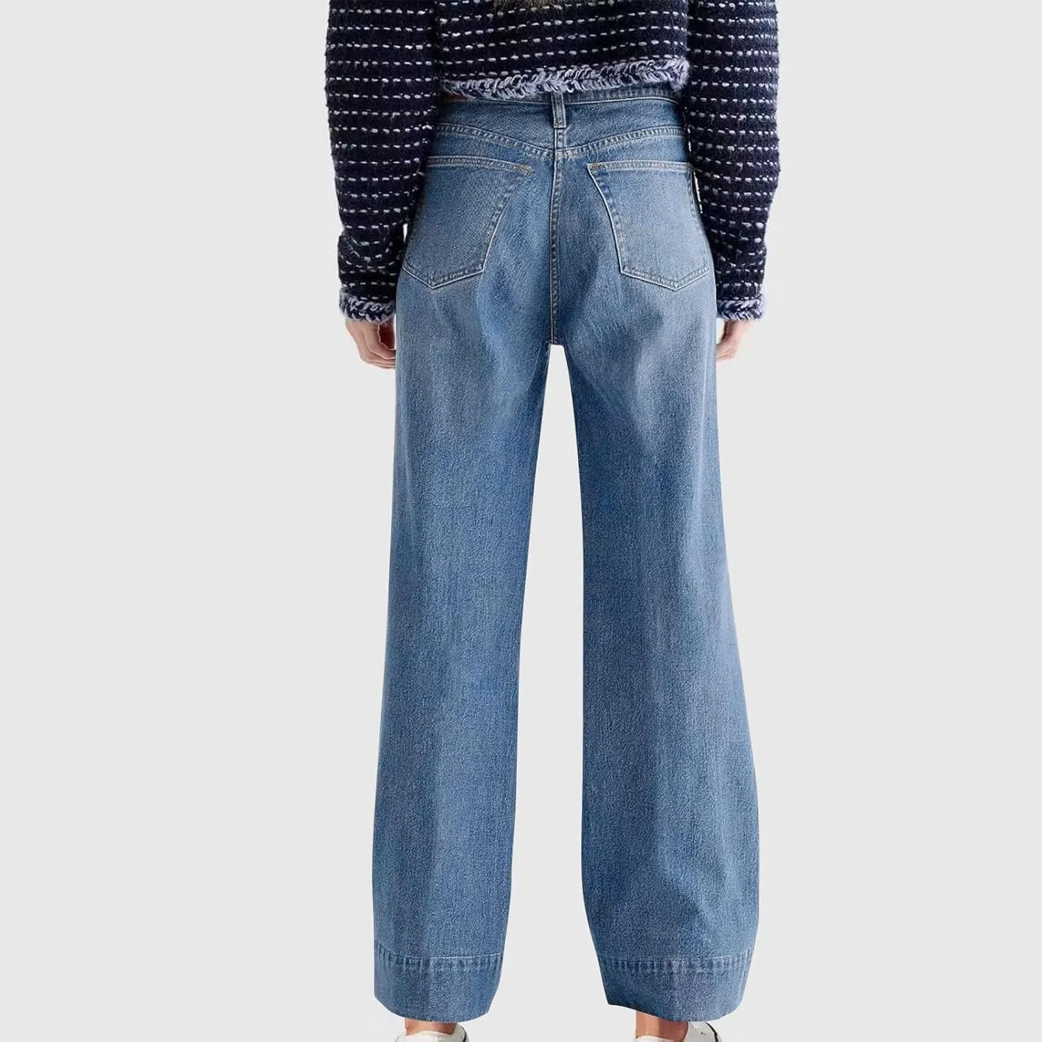 High Waisted Jeans for Women Lightweight Loose Ankle Jeans Trendy Straight Leg Denim Pants Baggy Wide Leg Jeans