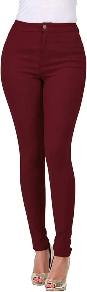 High Wasisted Denim Jeans for Women Boyfriend Straight Leg Skinny Stretch Waist Jeans Loose Fit Jeans Pull-On Leggings
