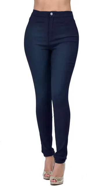 High Wasisted Denim Jeans for Women Boyfriend Straight Leg Skinny Stretch Waist Jeans Loose Fit Jeans Pull-On Leggings