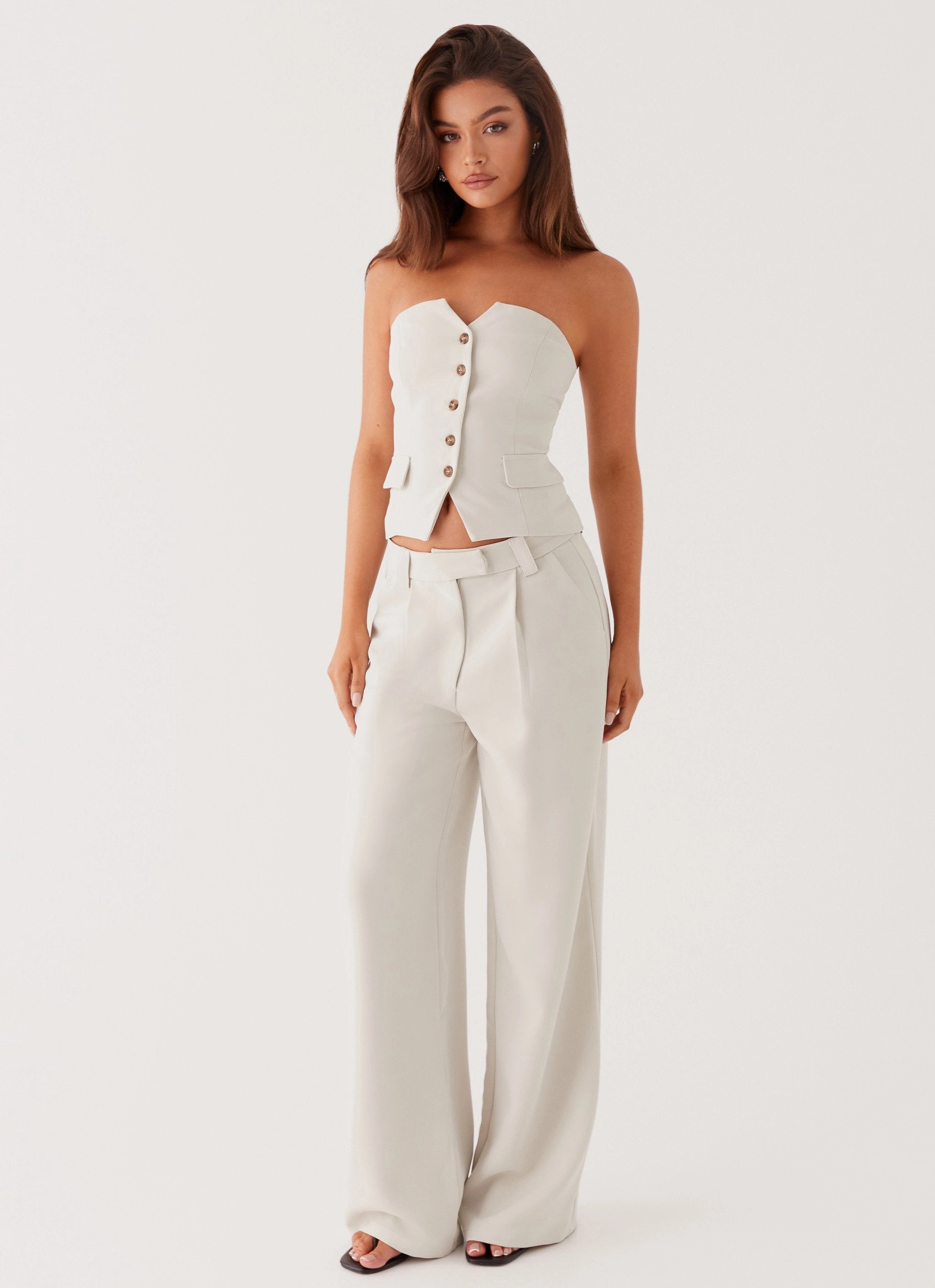 Midnight City Suit Pants - Pebble Roll-up style Functional Stretch
