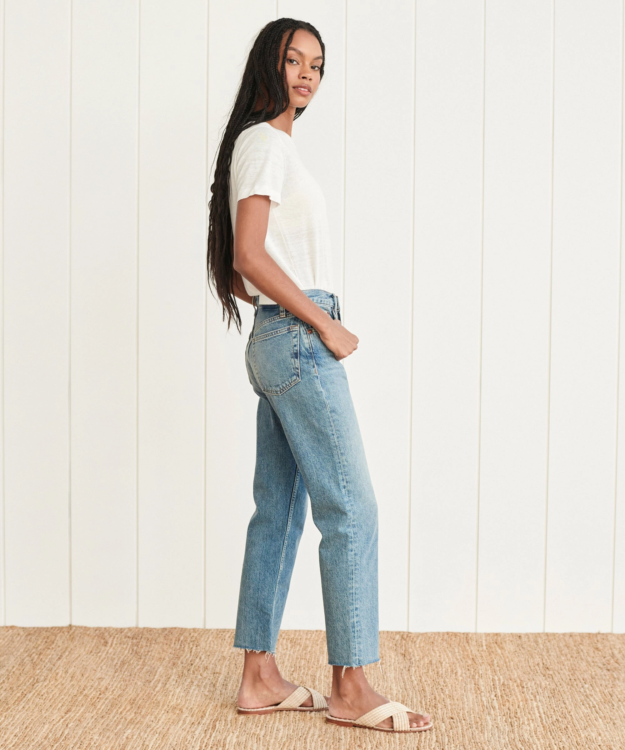 Light Fit High Rise Stove Pipe Jean