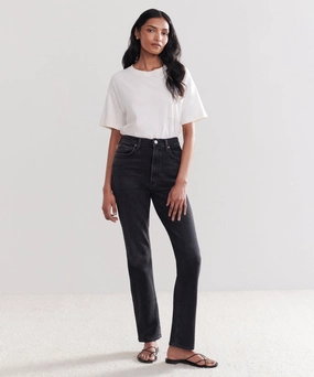 High Rise Stovepipe Jean SoftCottonBlend